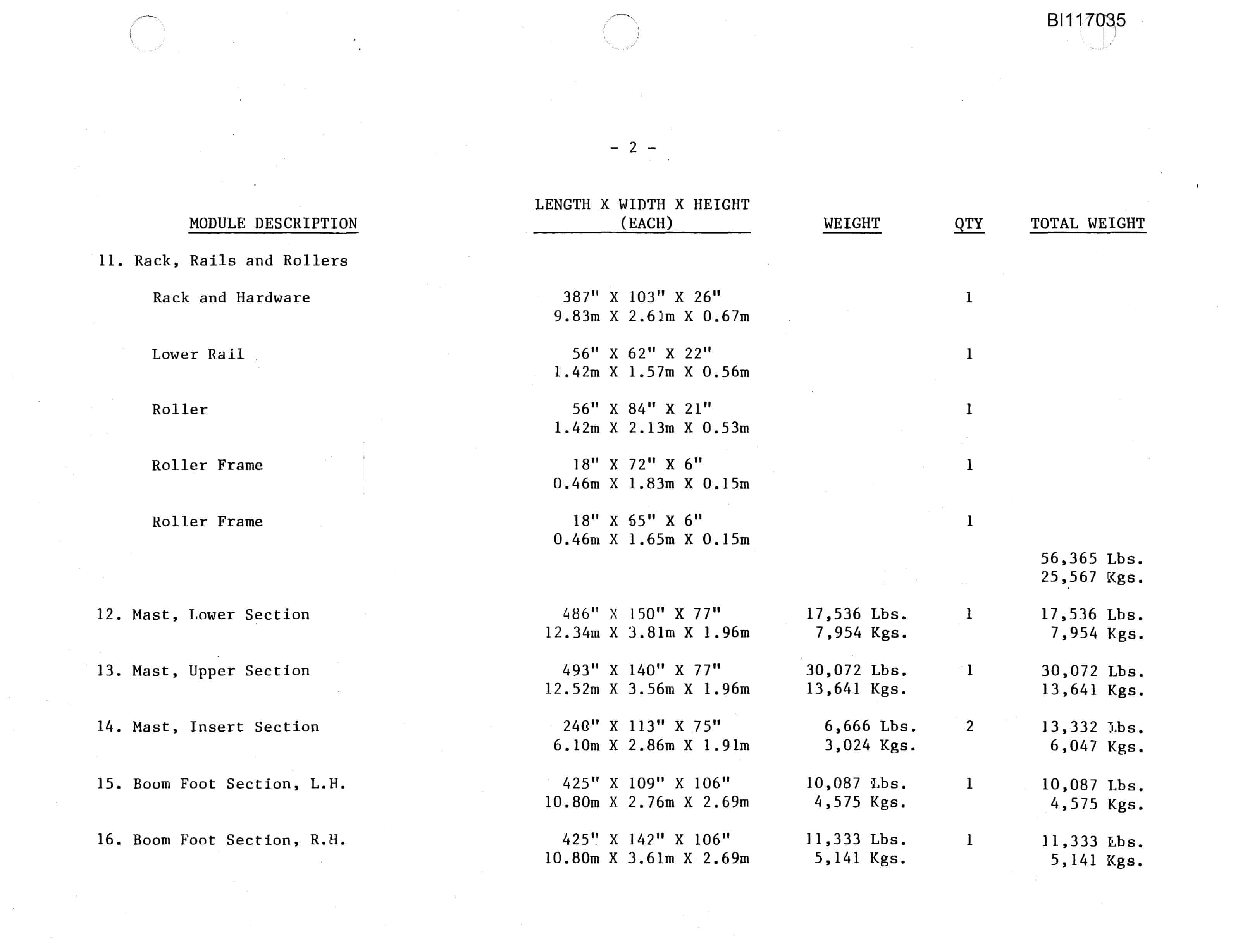 Bucyrus 680-W Walking Dragline Technical Manual BI117035-5