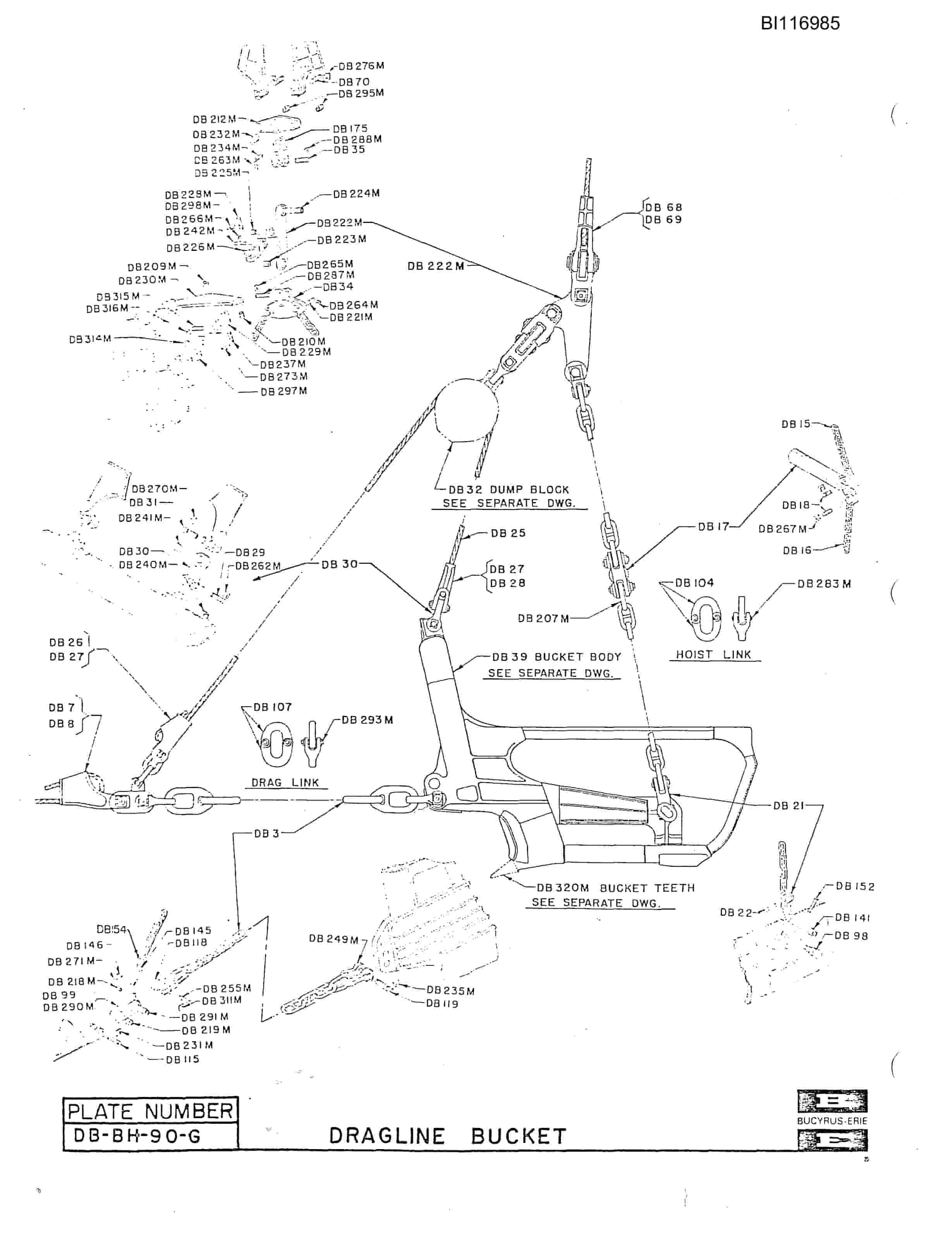 Bucyrus 680W Parts Catalog BI116985-4