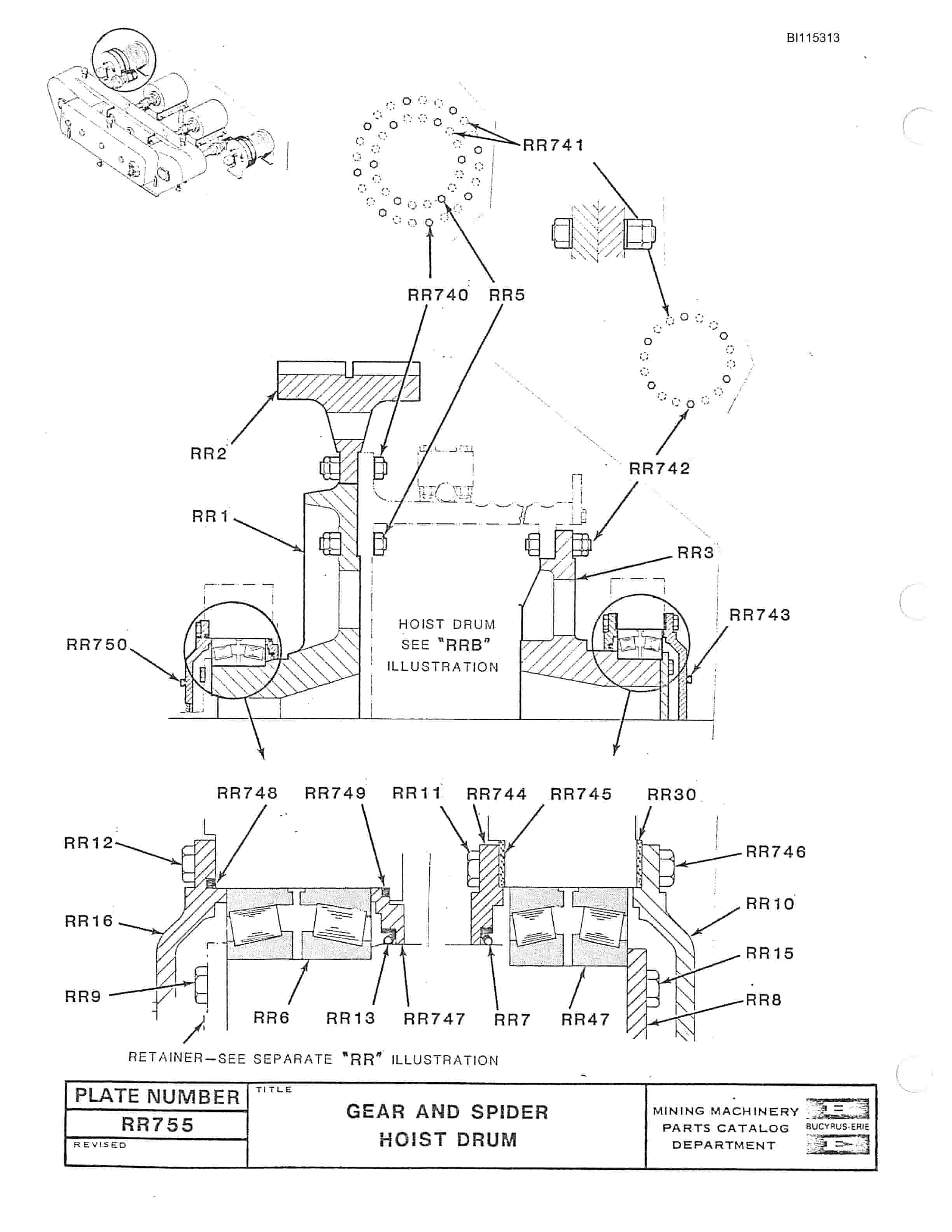 Bucyrus 680W Walking Dragline Parts Catalog BI115313-2
