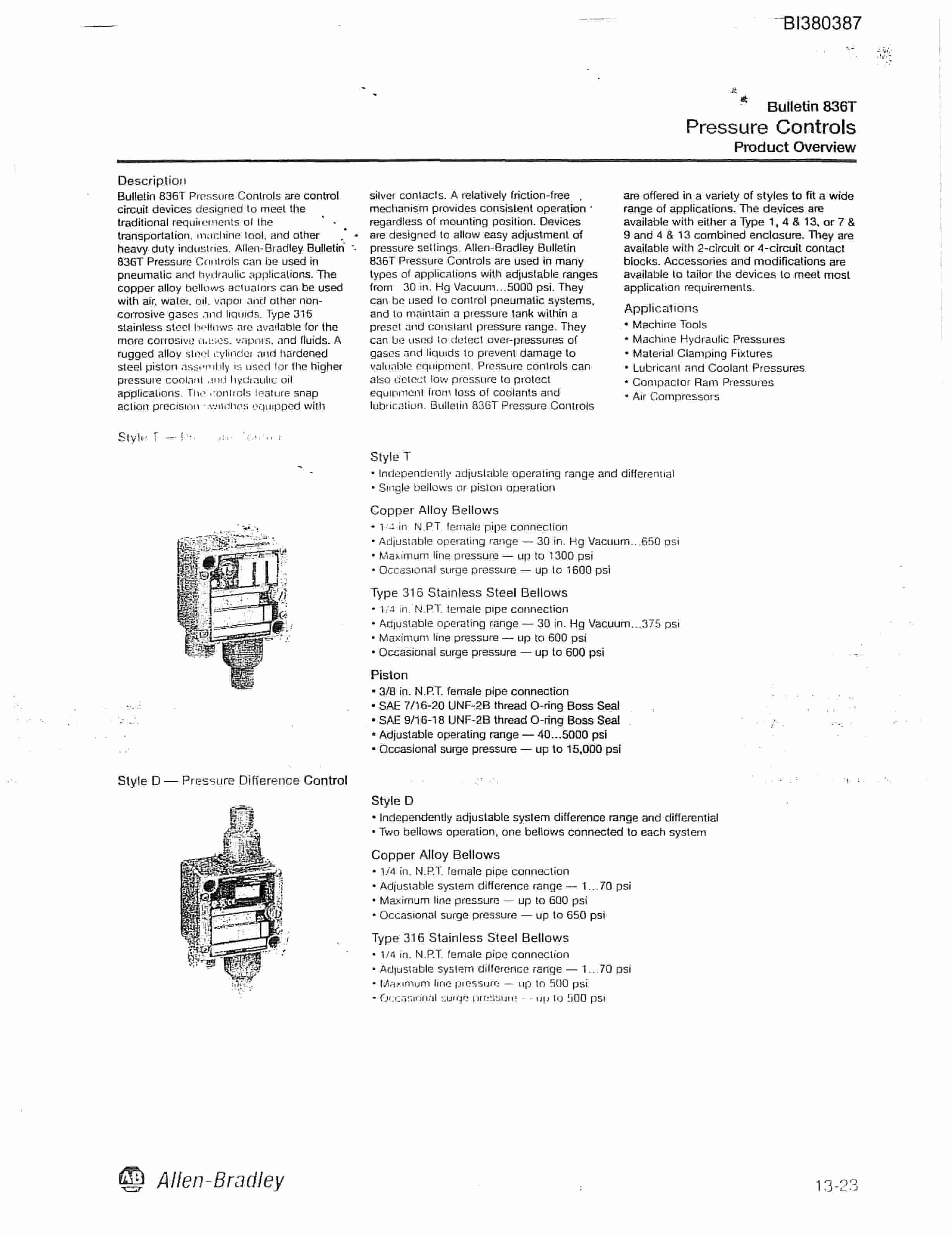 Bucyrus 72in AFDD 200HP Drive, Hydraulic Take-Up, Sloped Impact Tailpiece, 40HP Compact Power Pack Parts Catalog BI380387-4