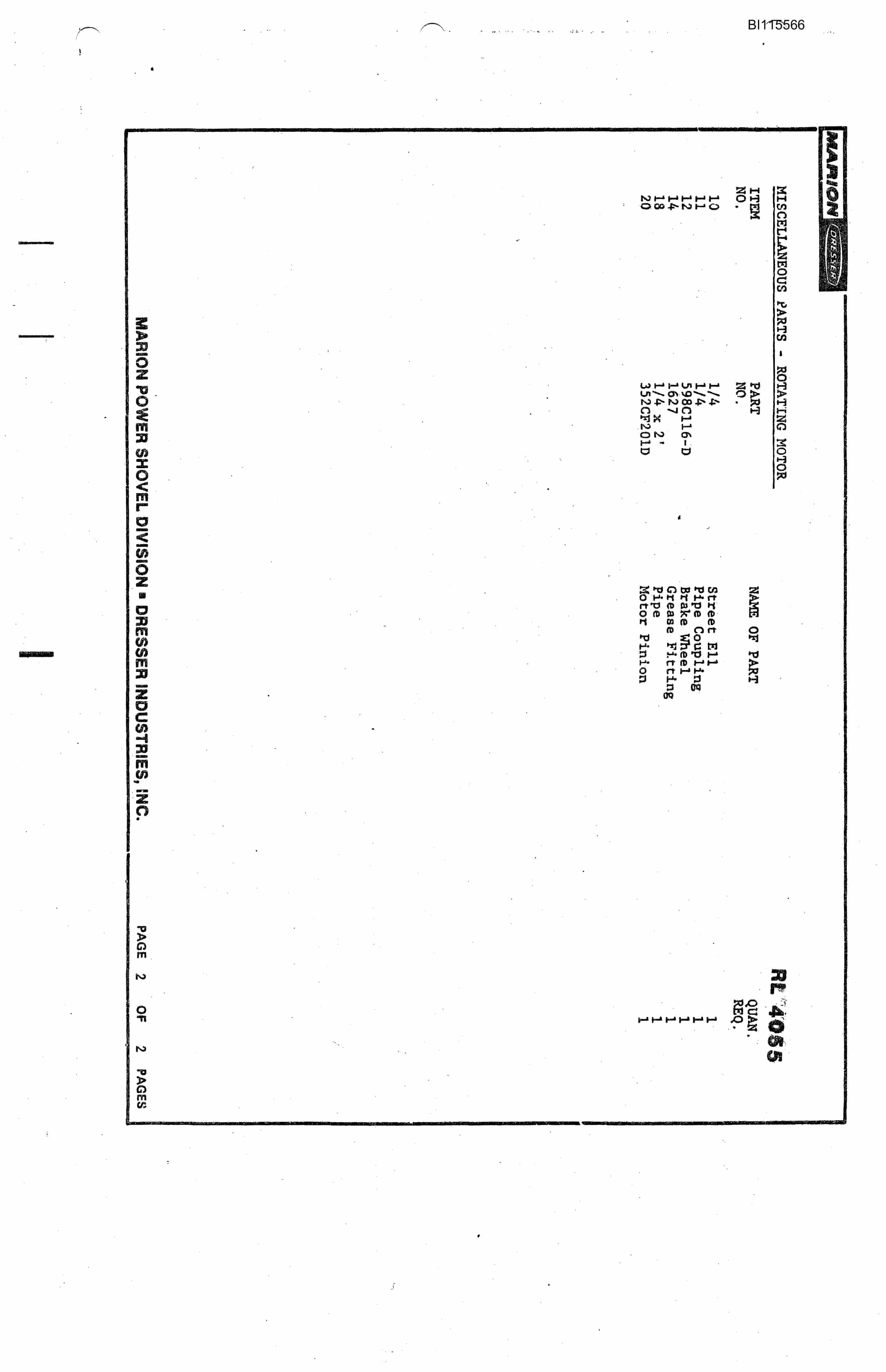 Bucyrus 7400 Technical Manual BI115566-3
