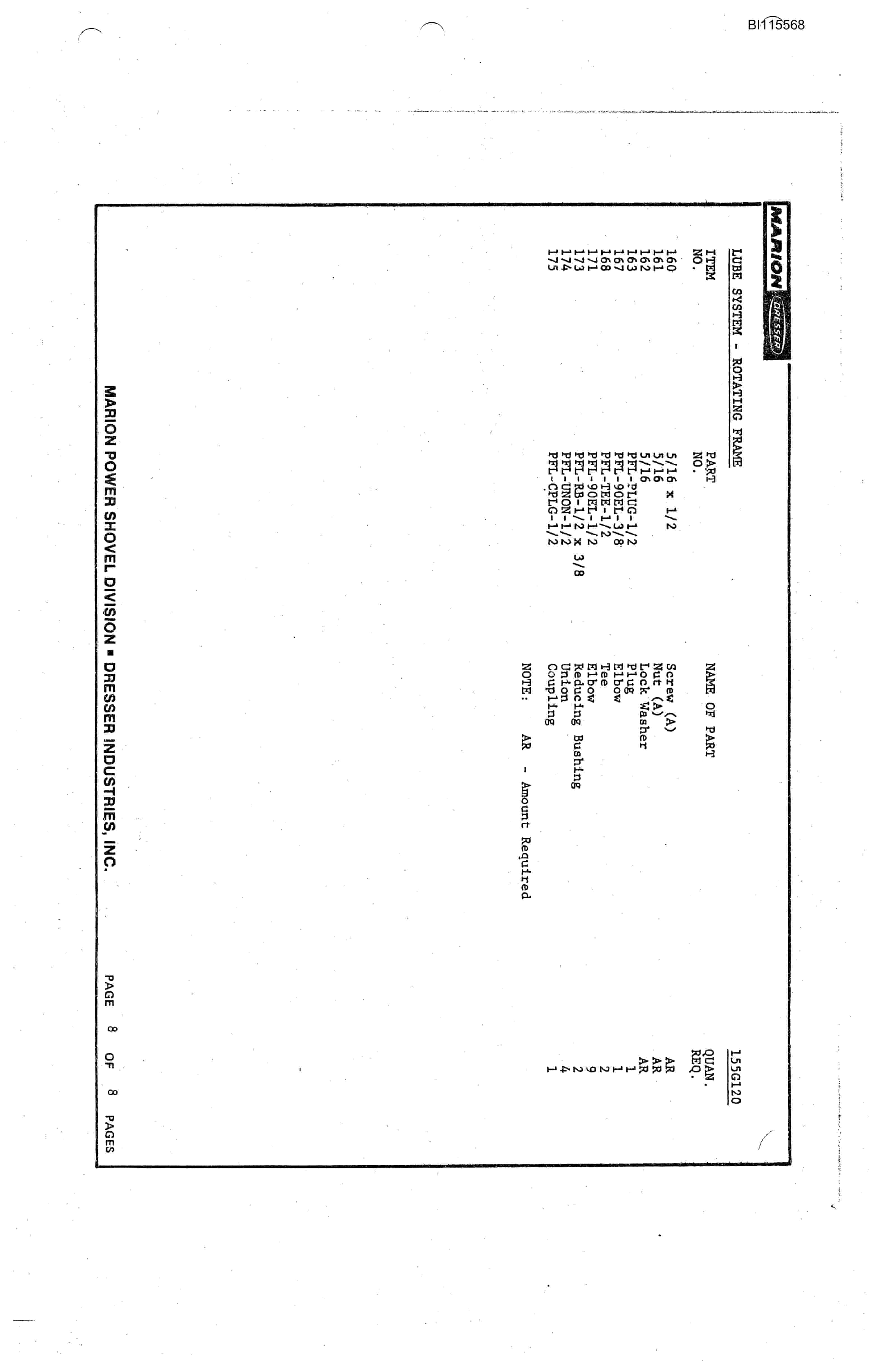 Bucyrus 7400 Technical Manual BI115568-3