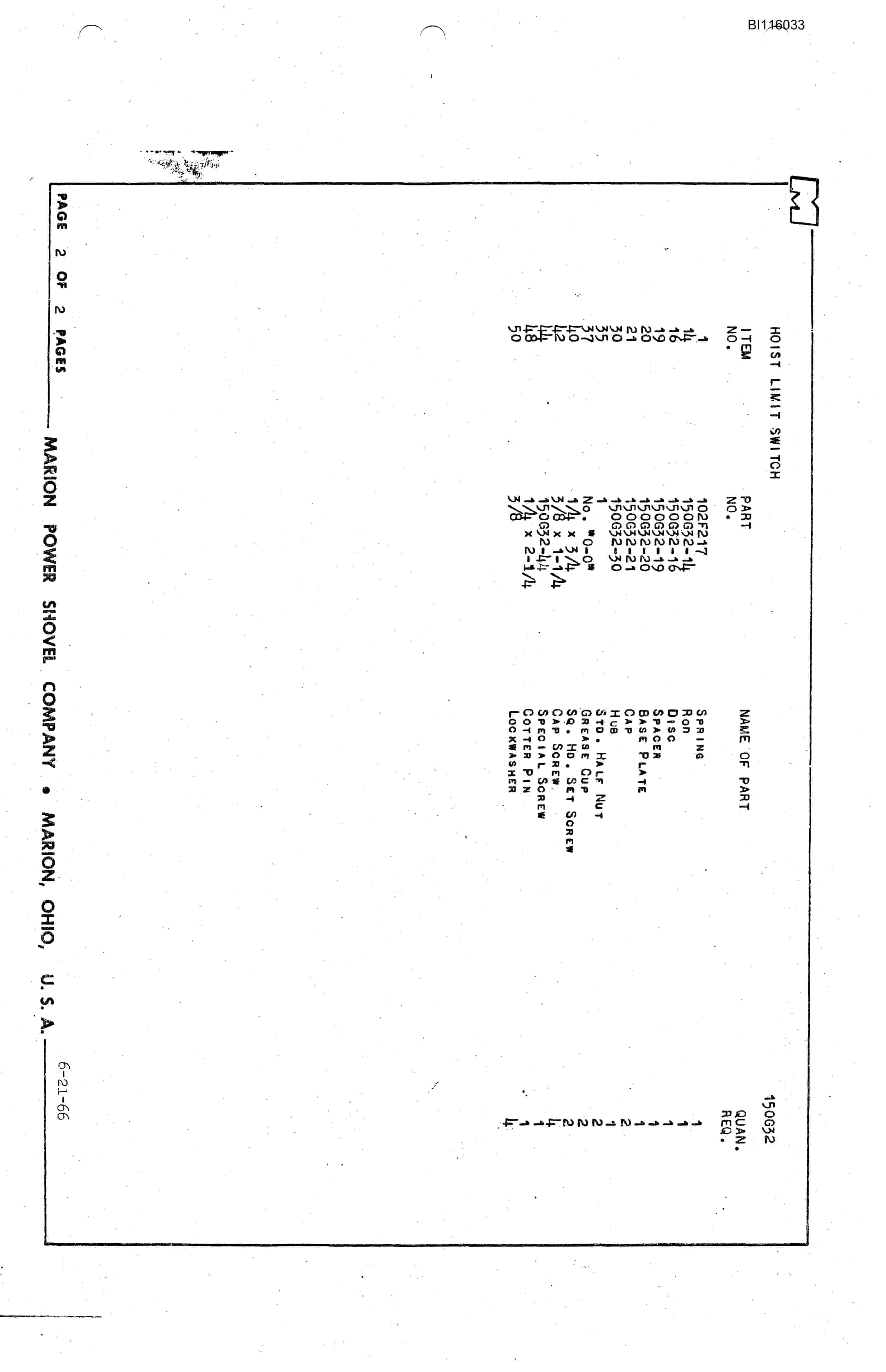 Bucyrus 7400 Technical Manual BI116033-5