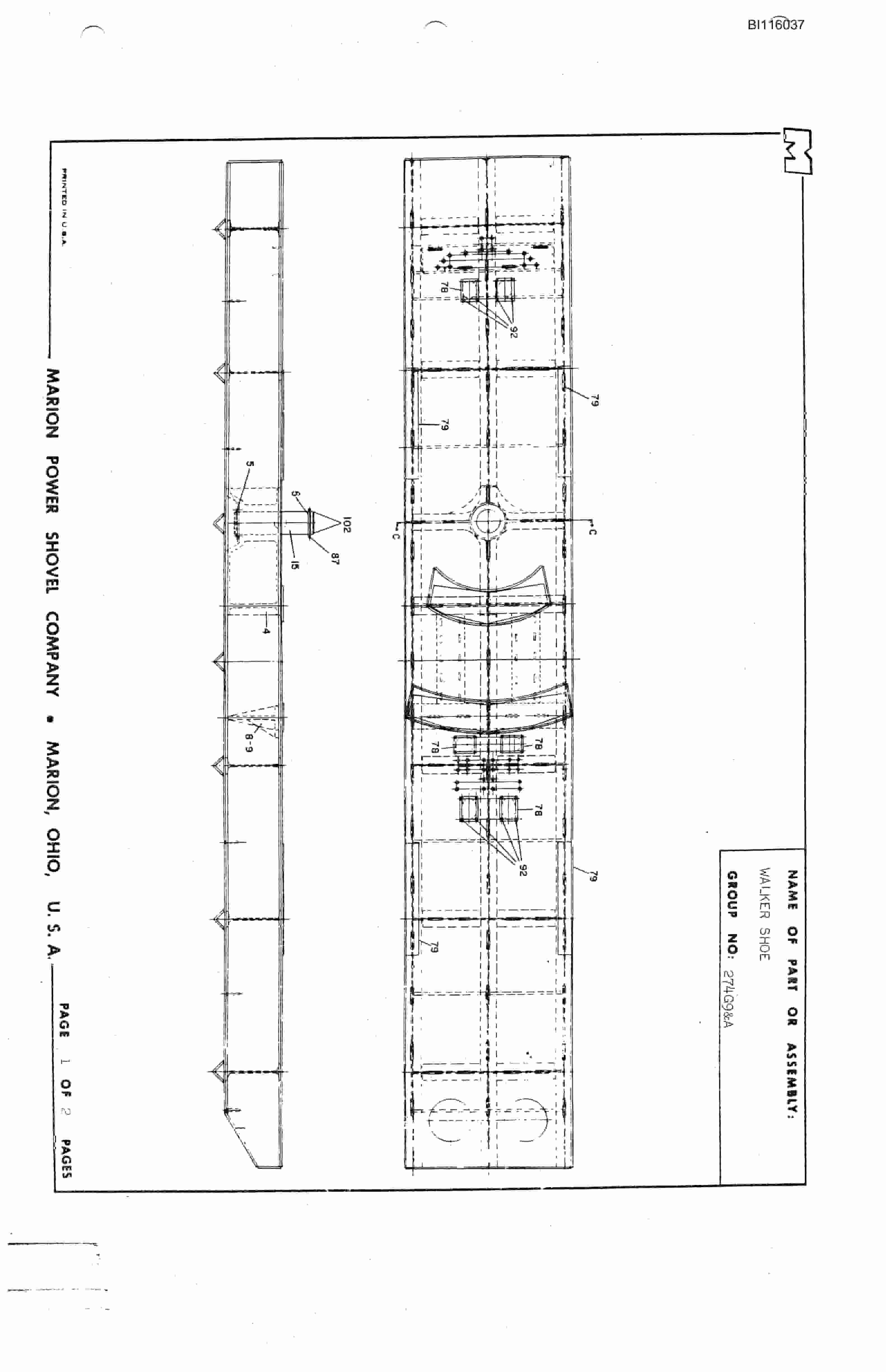 Bucyrus 7400 Technical Manual BI116037-5