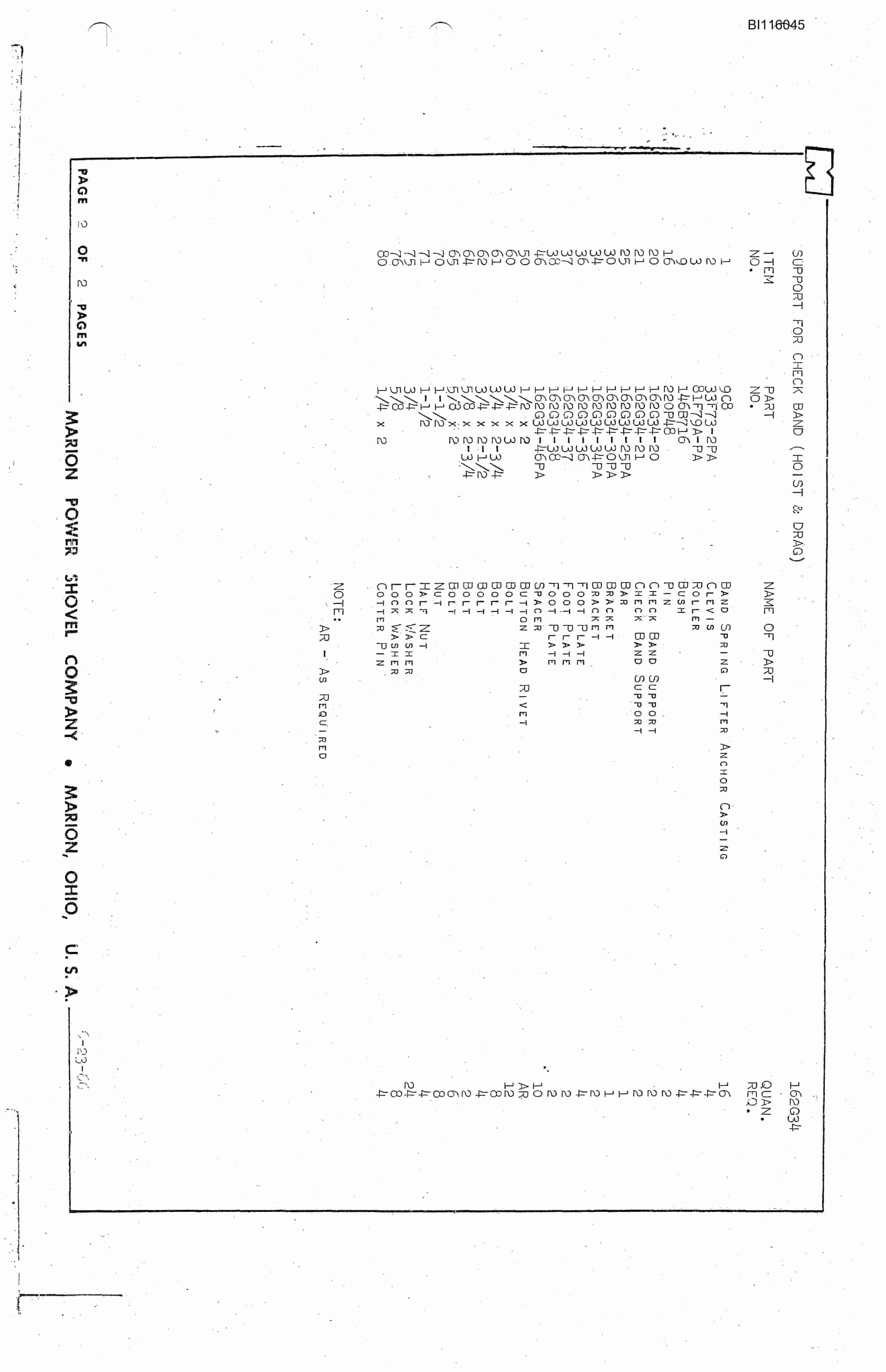 Bucyrus 7400 Technical Manual BI116045-3