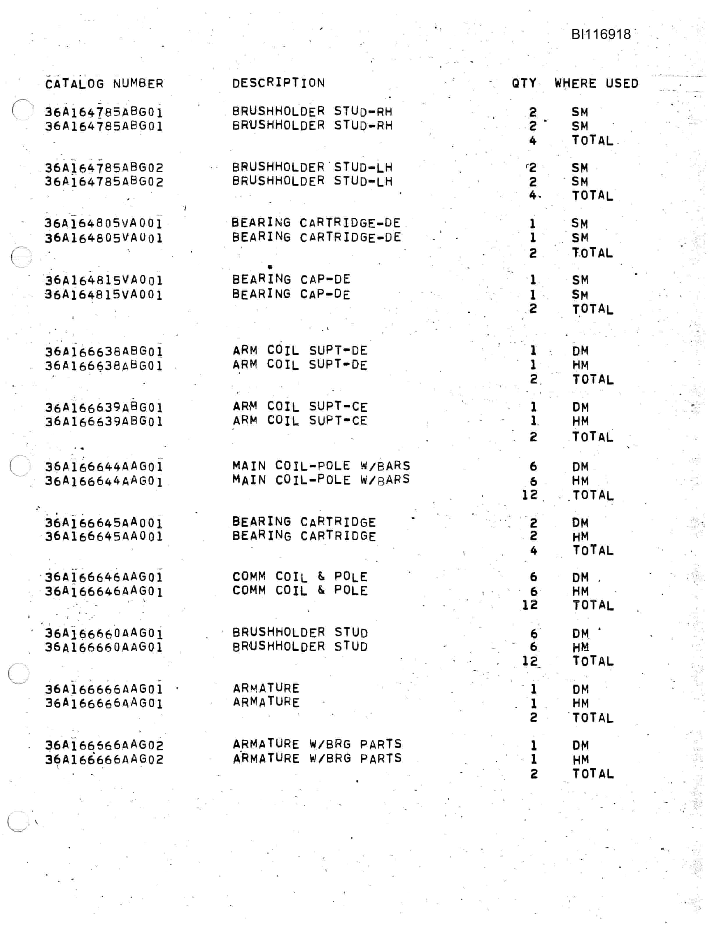Bucyrus 7450 Walking Dragline Parts Catalog BI116918-5