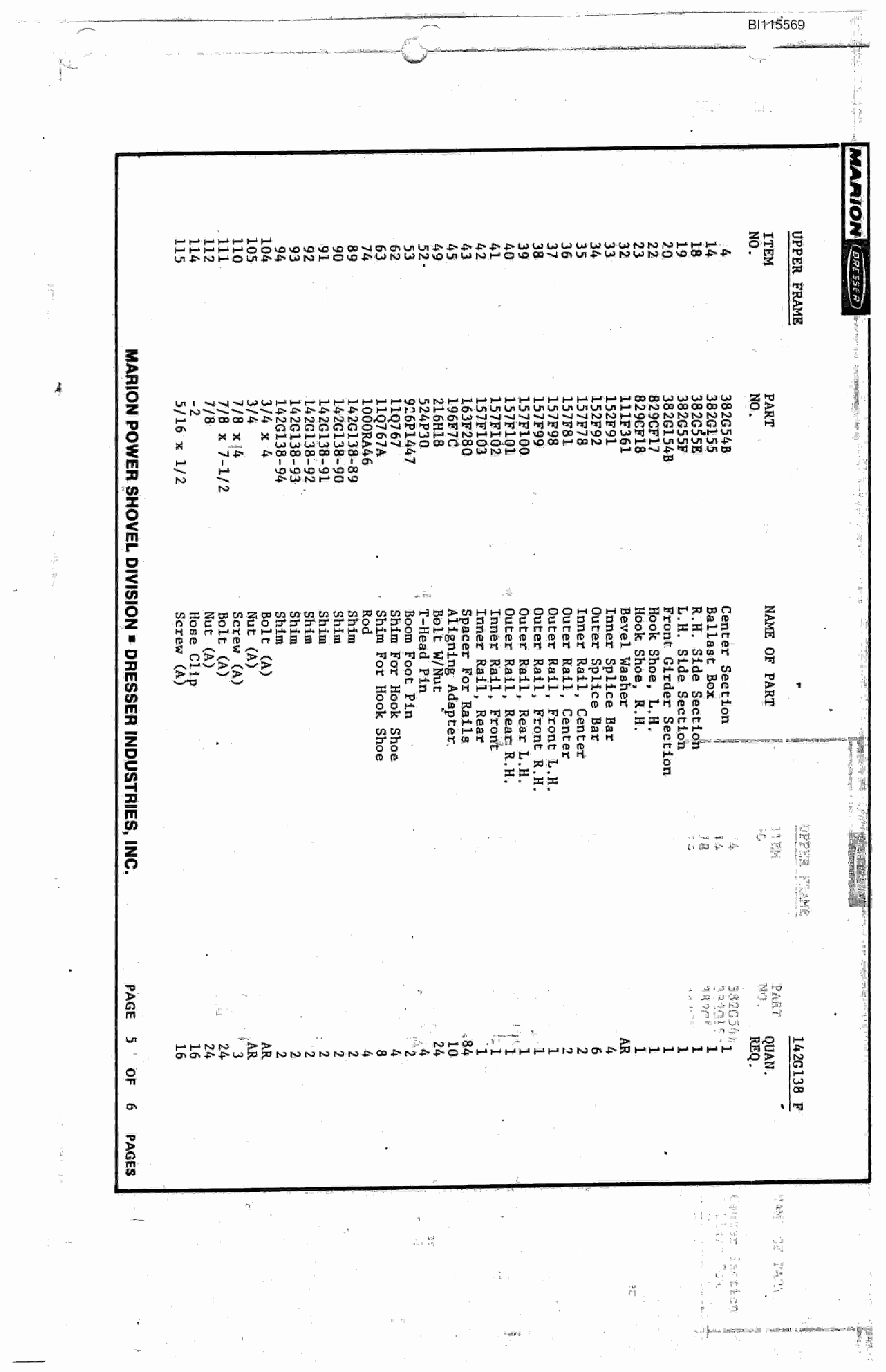 Bucyrus 7500 Technical Manual BI115569-2