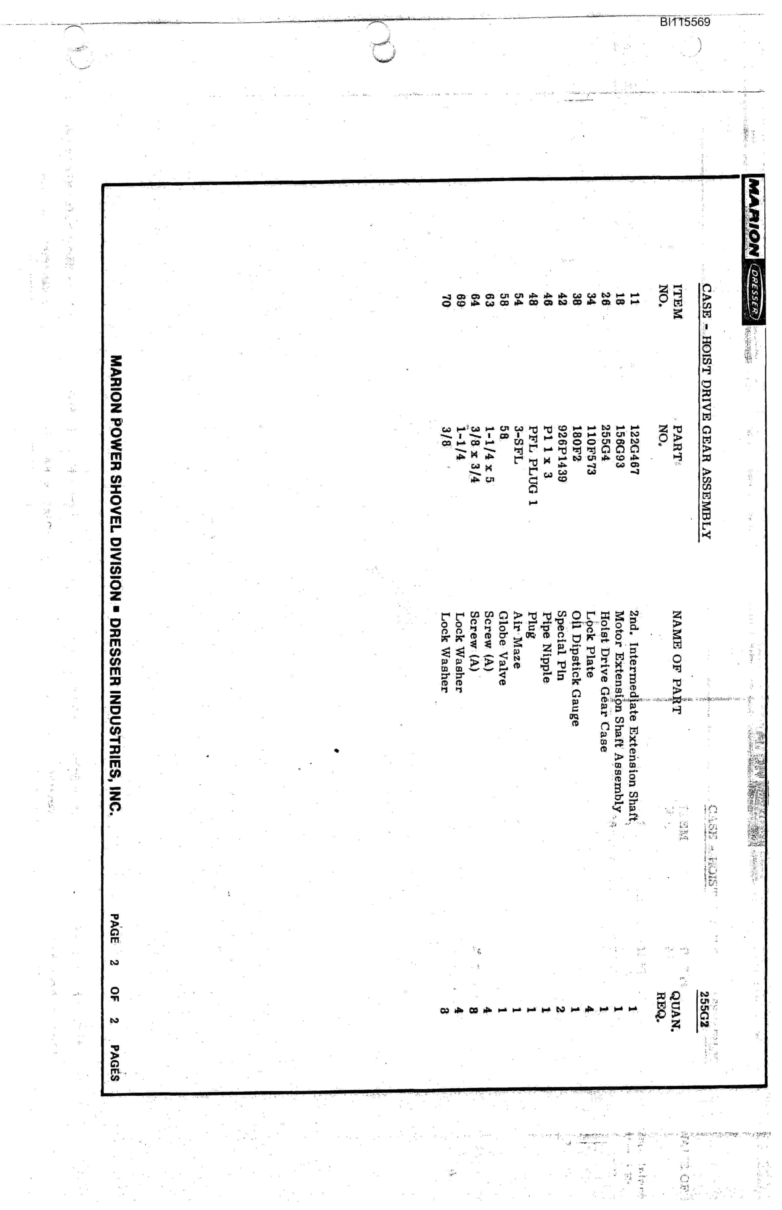Bucyrus 7500 Technical Manual BI115569-5