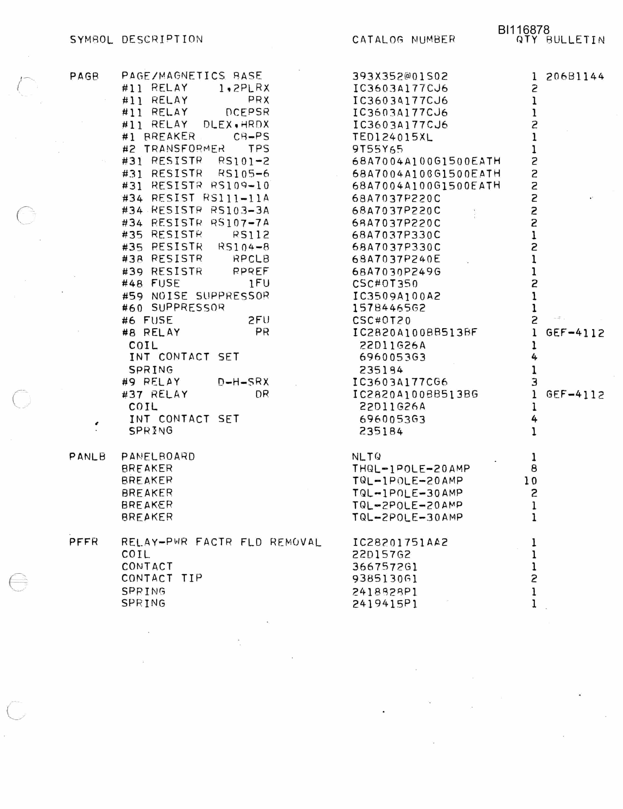 Bucyrus 7500 Walking Dragline Parts Catalog BI116878-2