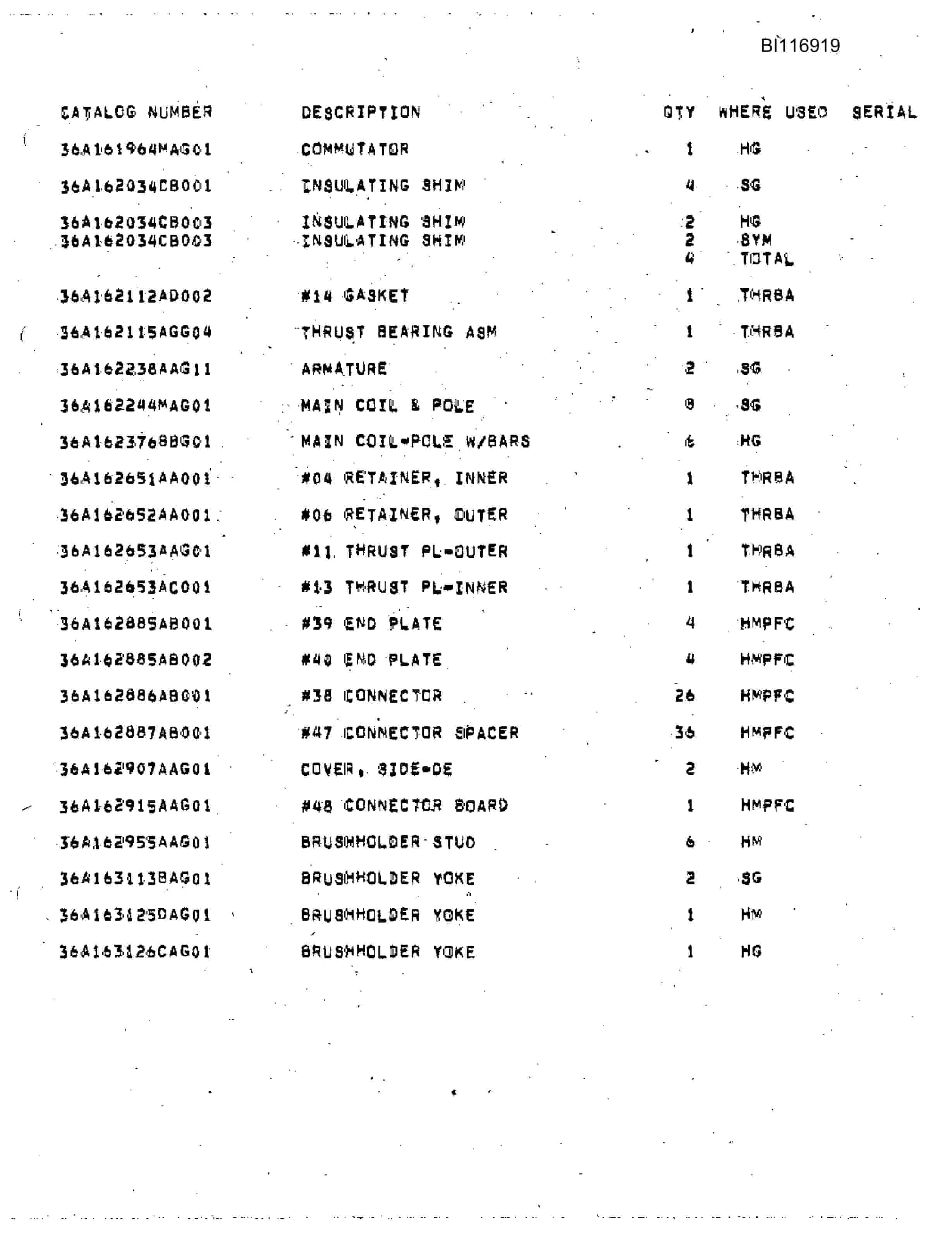 Bucyrus 7500 Walking Dragline Parts Catalog BI116919-3