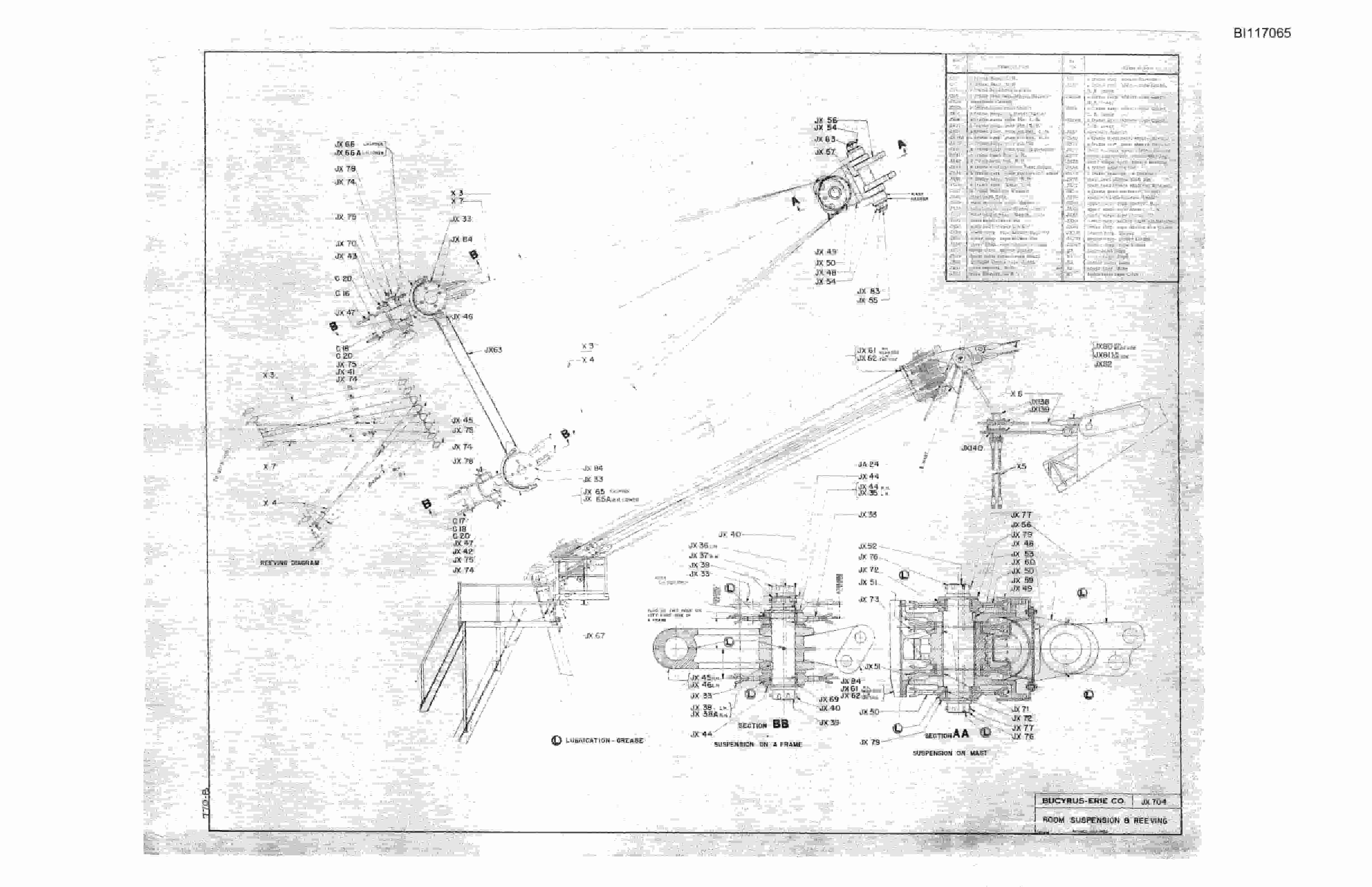 Bucyrus 770-B Parts Book BI117065-3