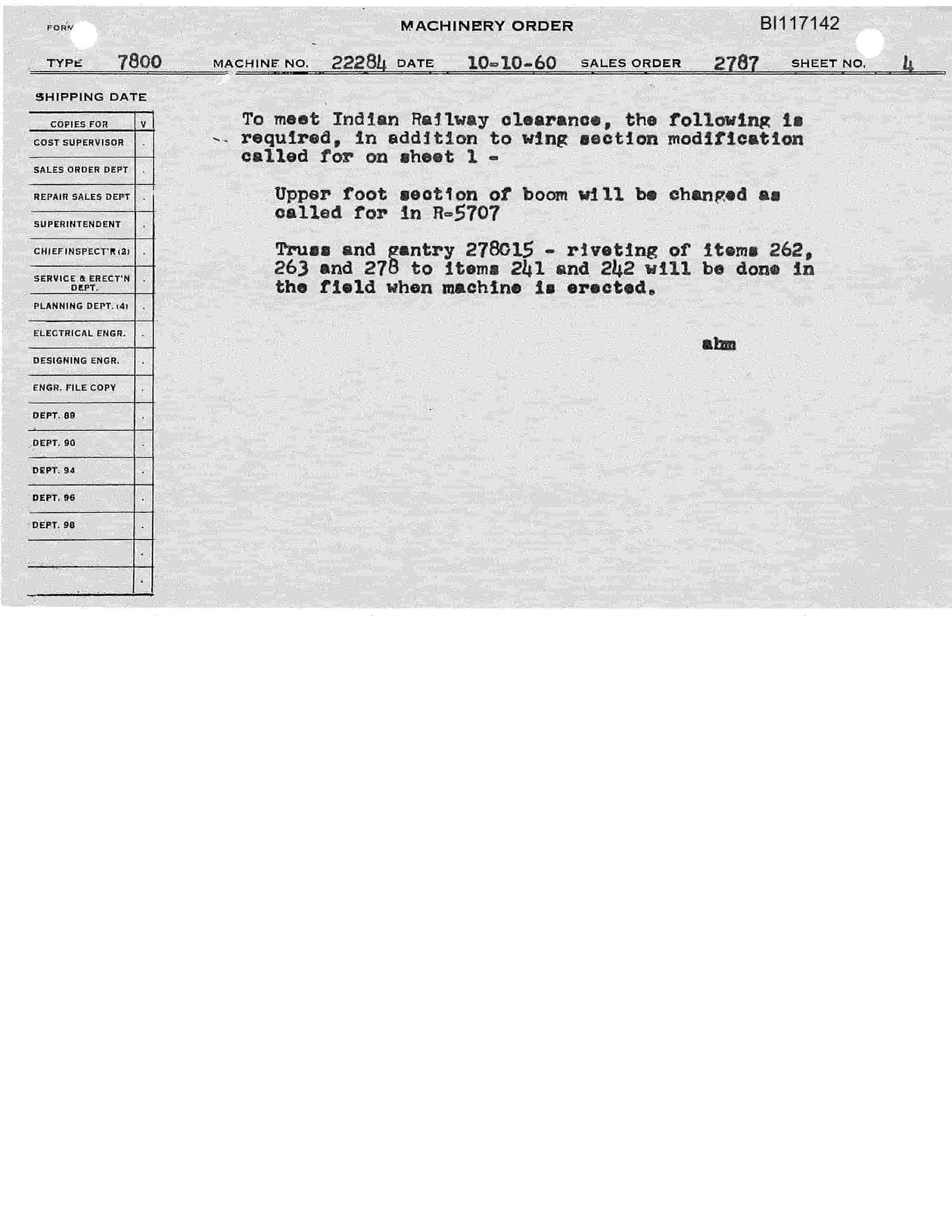 Bucyrus 7800 Dragline Technical Manual BI117142-5