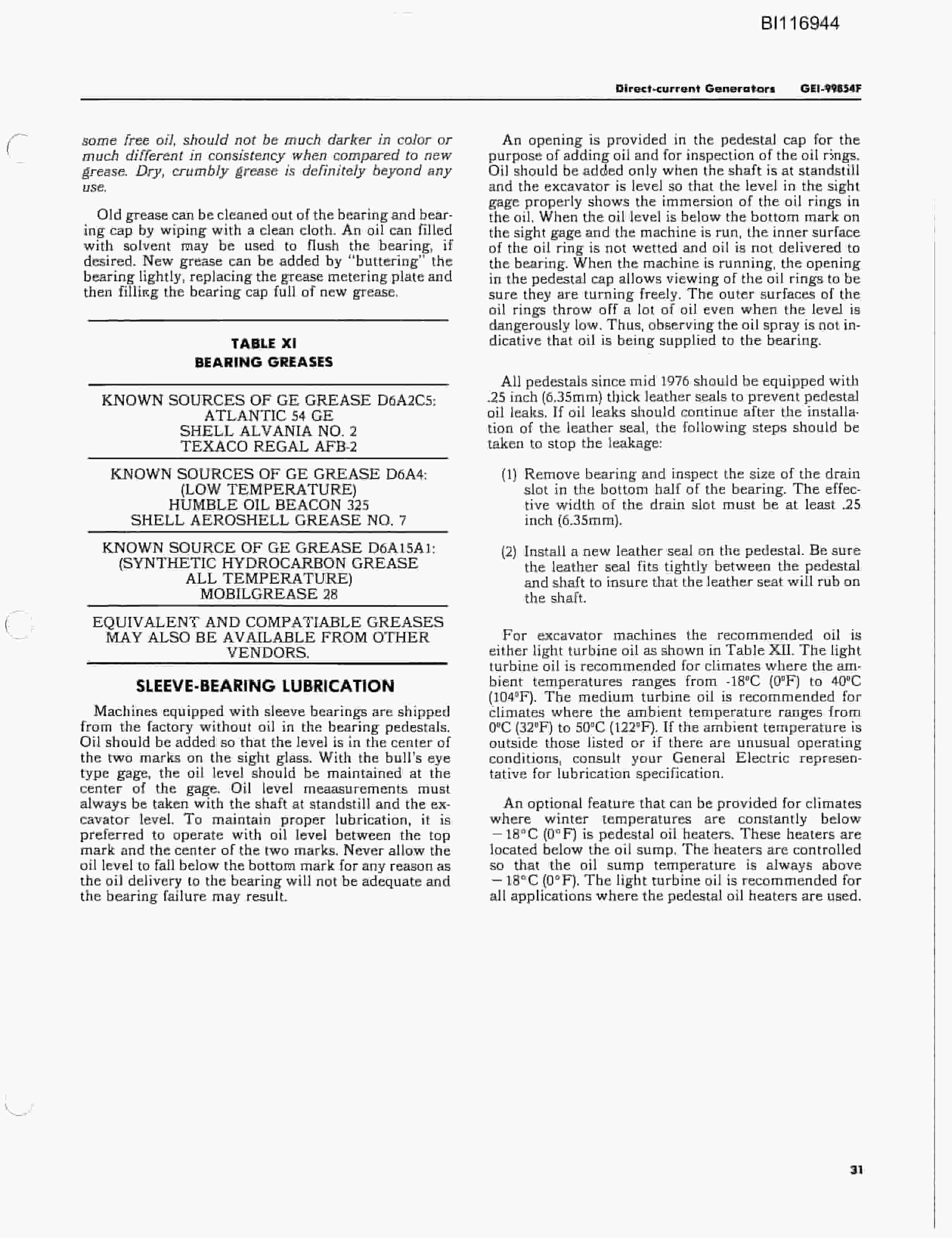Bucyrus 7800 Parts Catalog BI116944-3