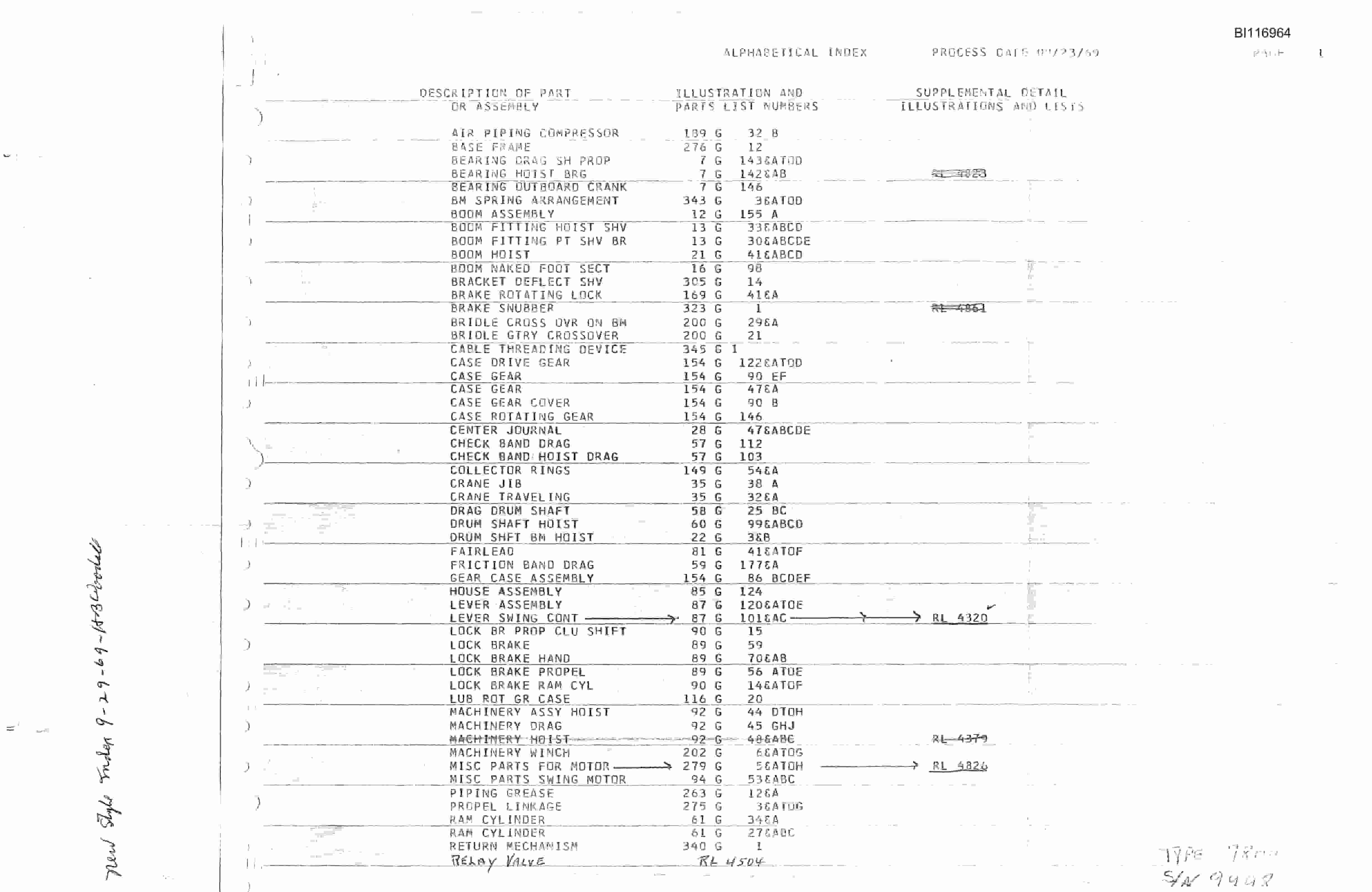 Bucyrus 7800 Parts Catalog BI116964-3