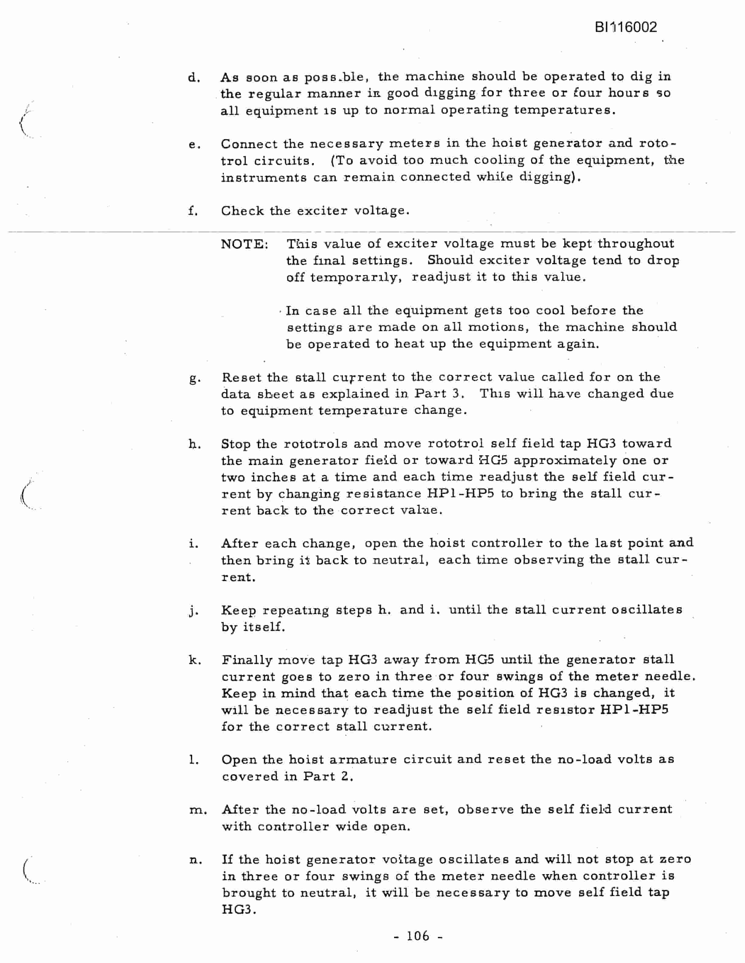Bucyrus 7800 Walking Dragline Technical Manual BI116002-5
