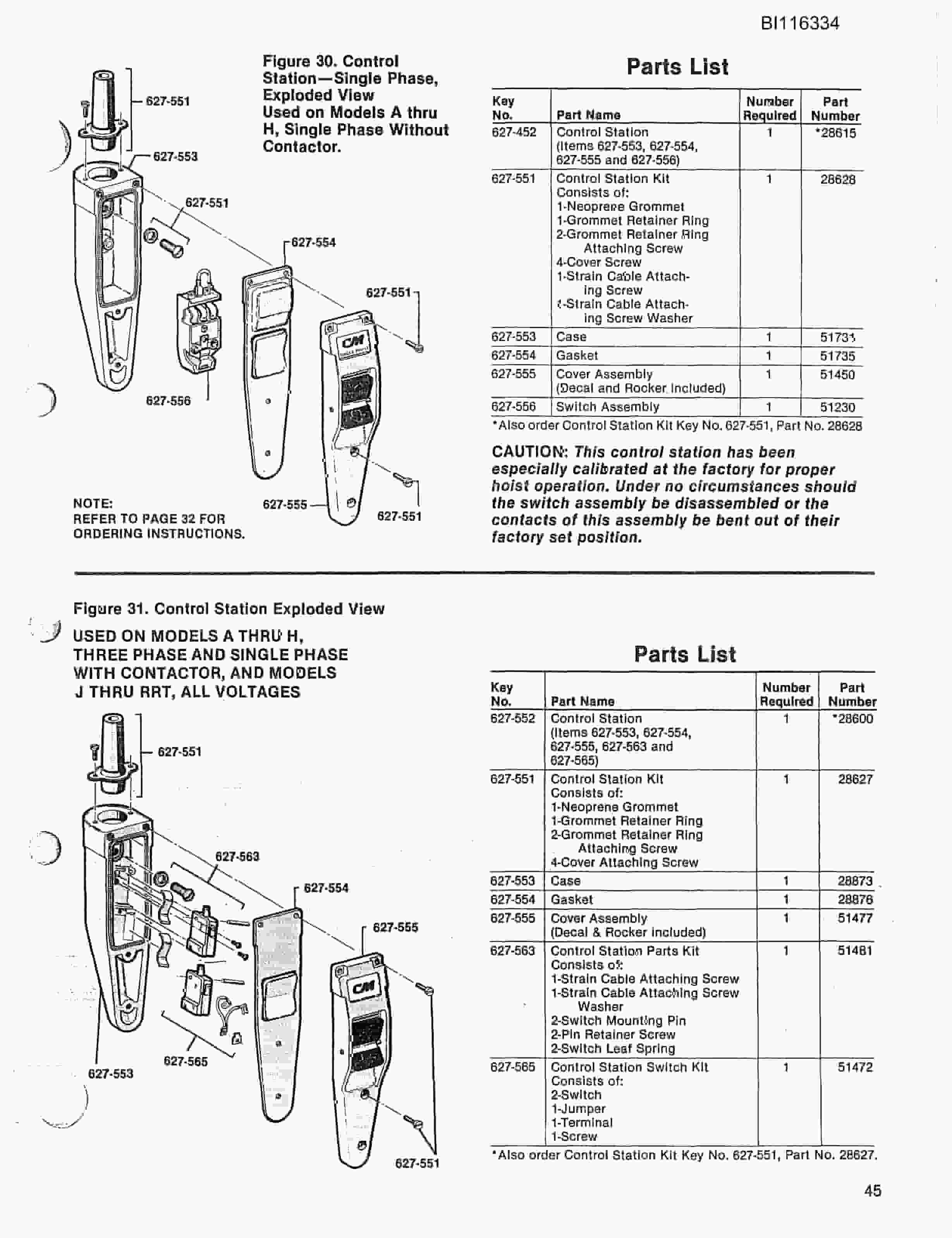 Bucyrus 7820-49B Parts Catalog BI116334-5