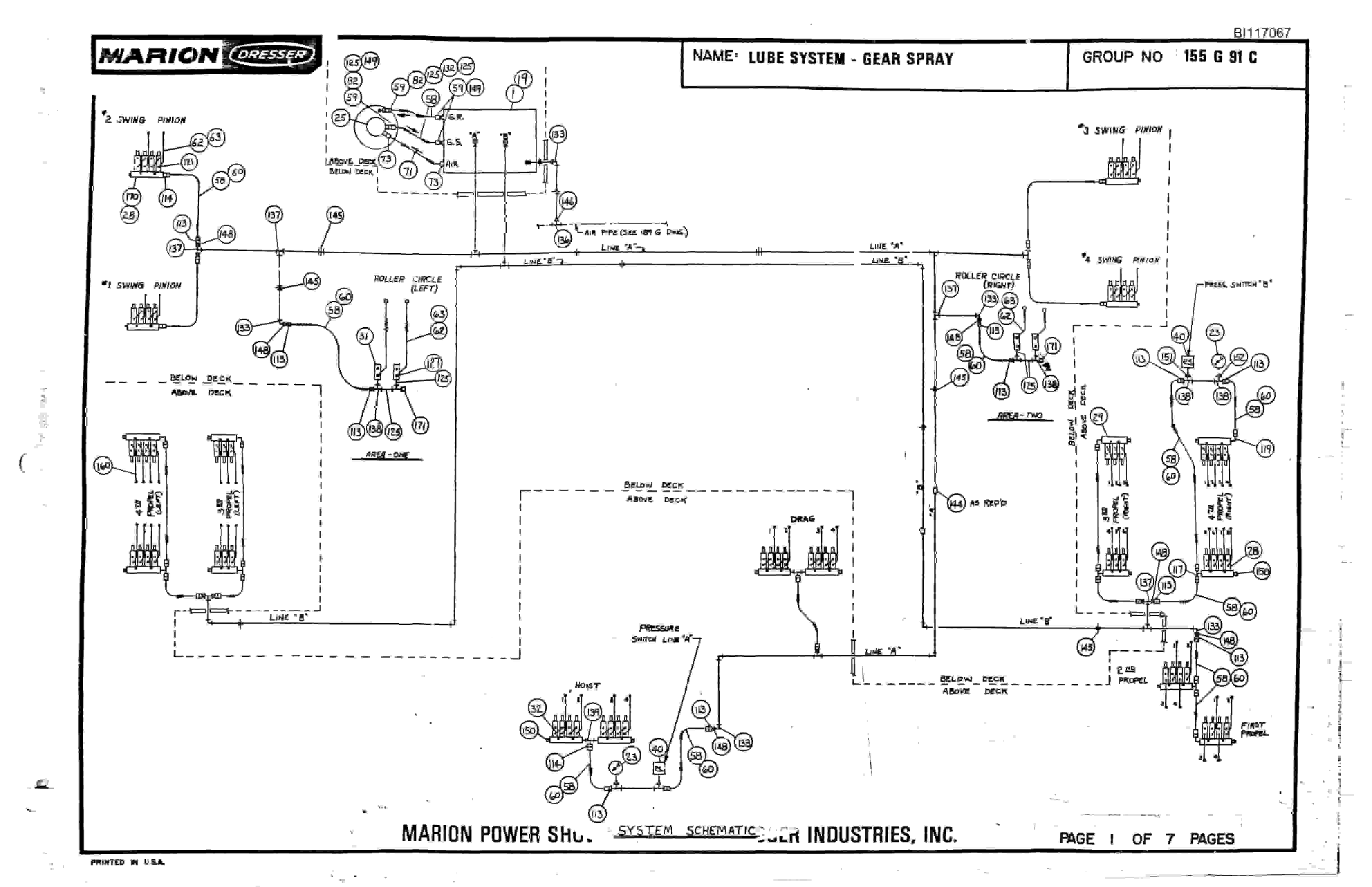 Bucyrus 7820 Parts Book BI117067-5