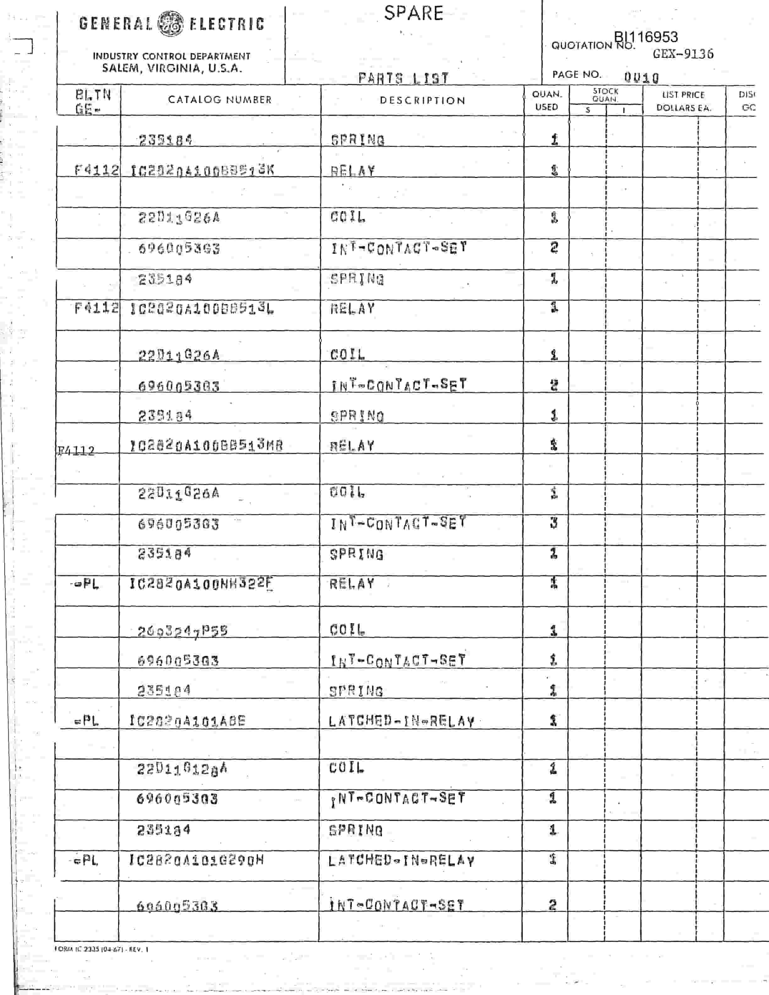 Bucyrus 7820 Parts Catalog BI116953 Vol 2-2