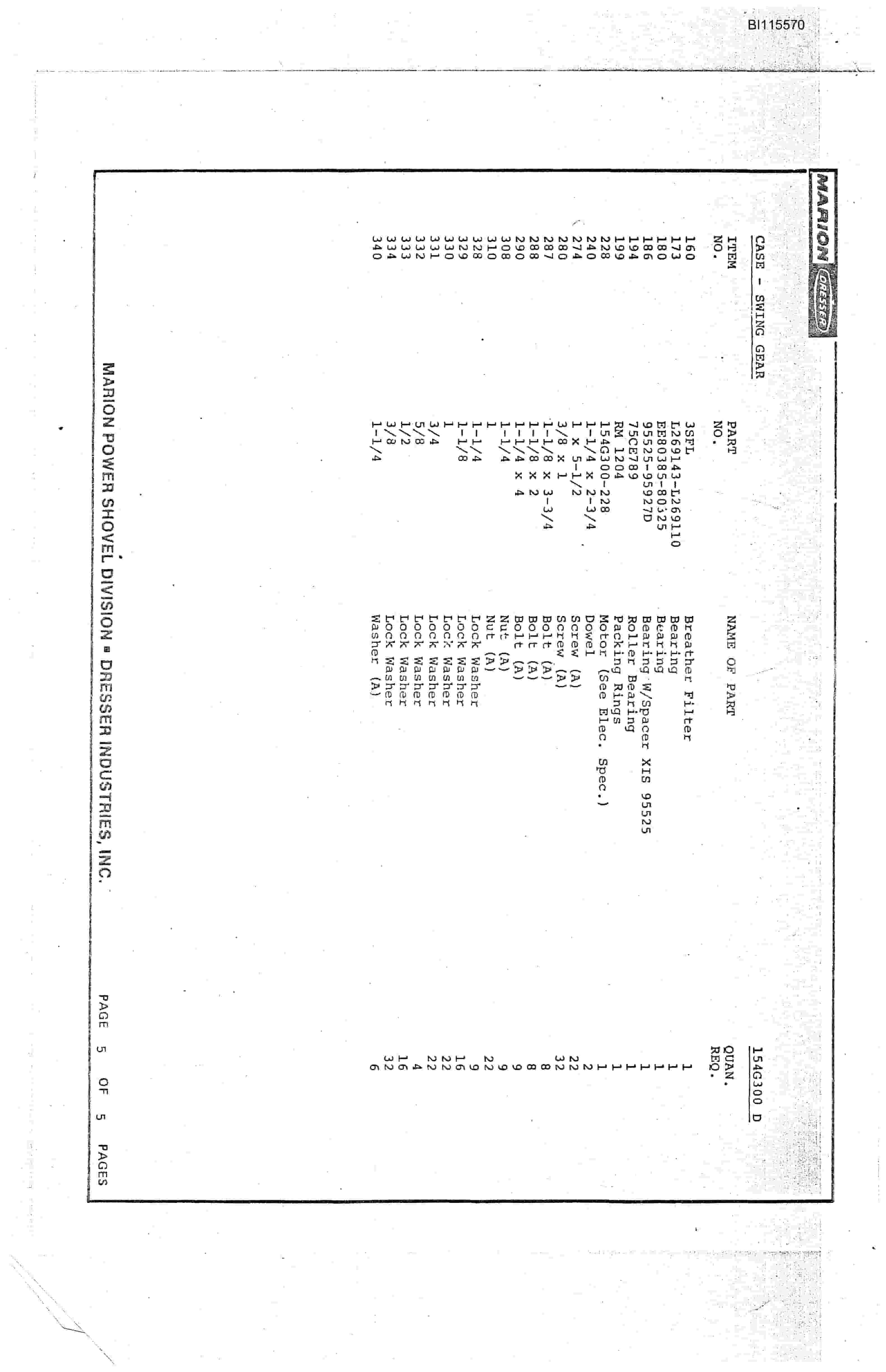 Bucyrus 7820 Technical Manual BI115570-3