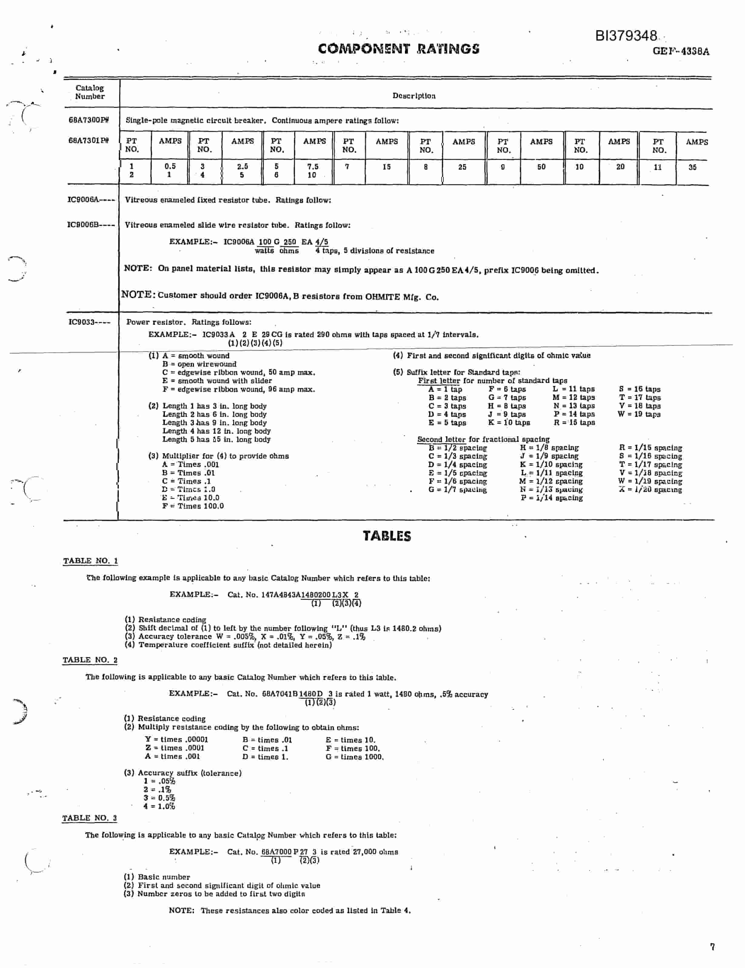 Bucyrus 7820 Walking Dragline Electrical Parts Catalog BI379348-3