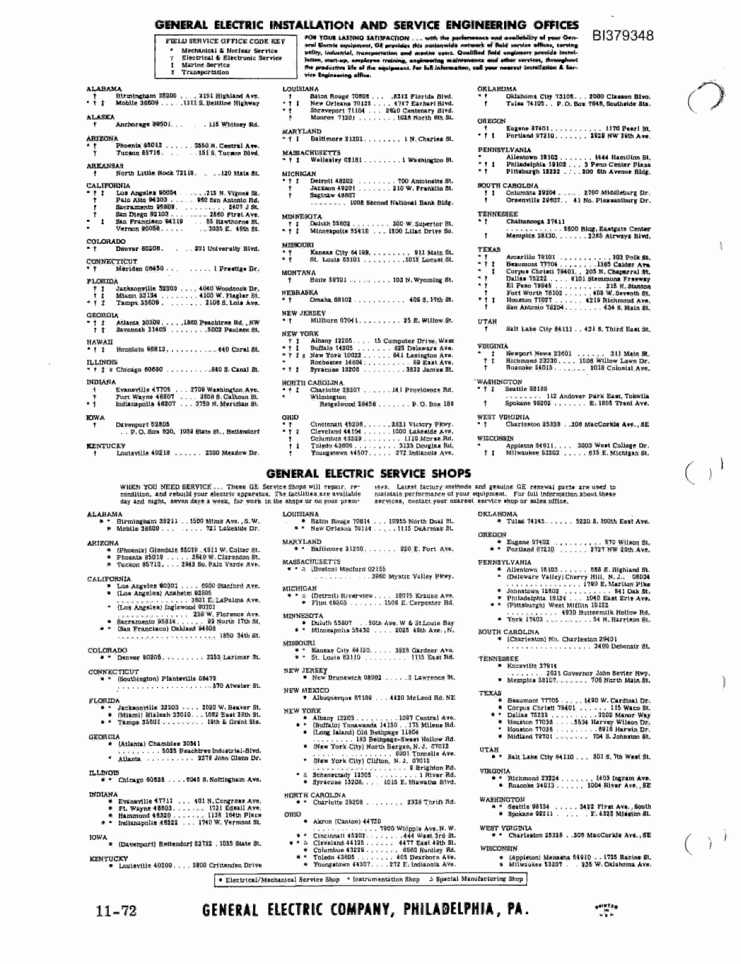 Bucyrus 7820 Walking Dragline Electrical Parts Catalog BI379348-4