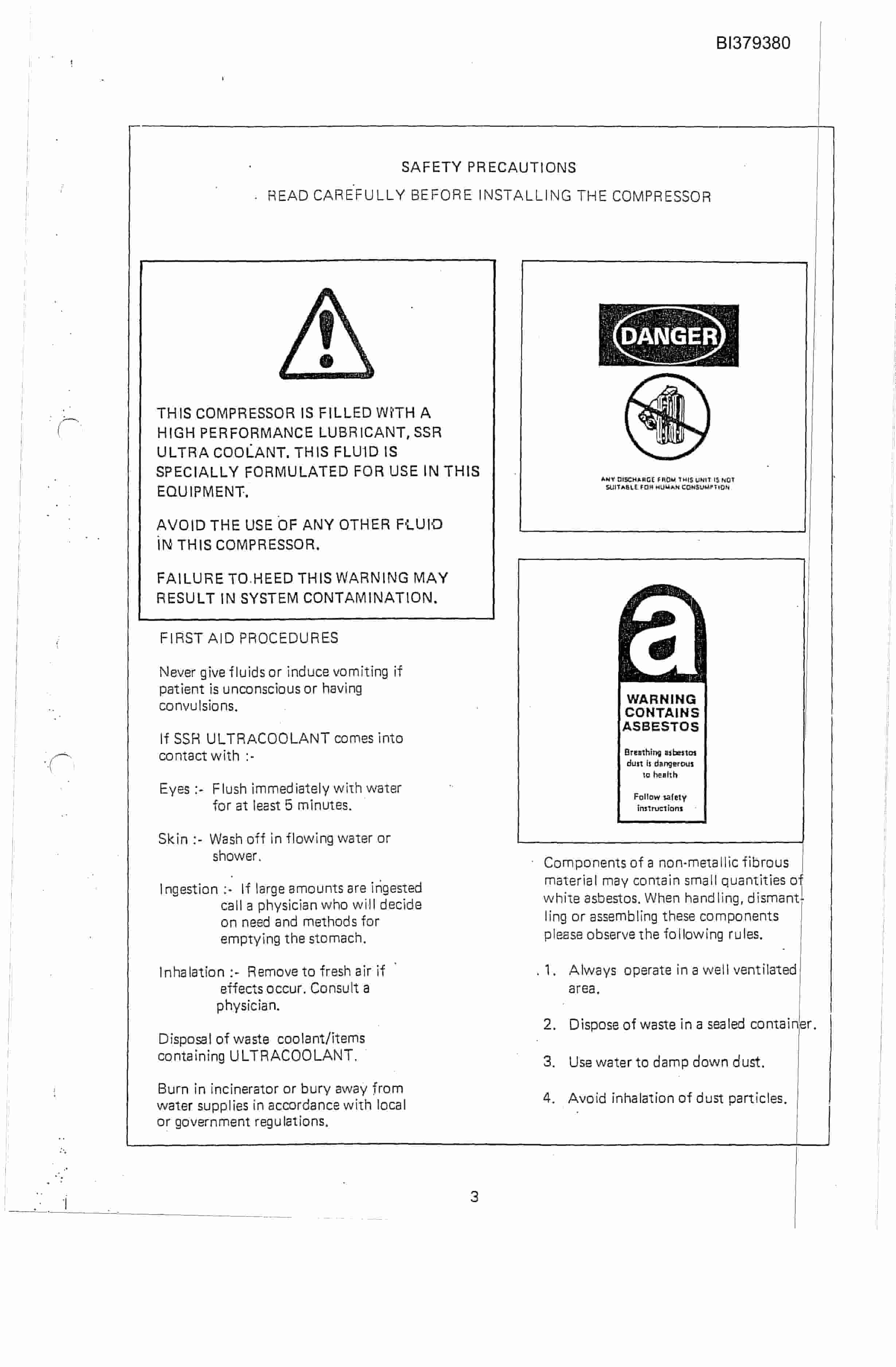 Bucyrus 7820 Walking Dragline Maintenance And Operation Manual BI379380-3