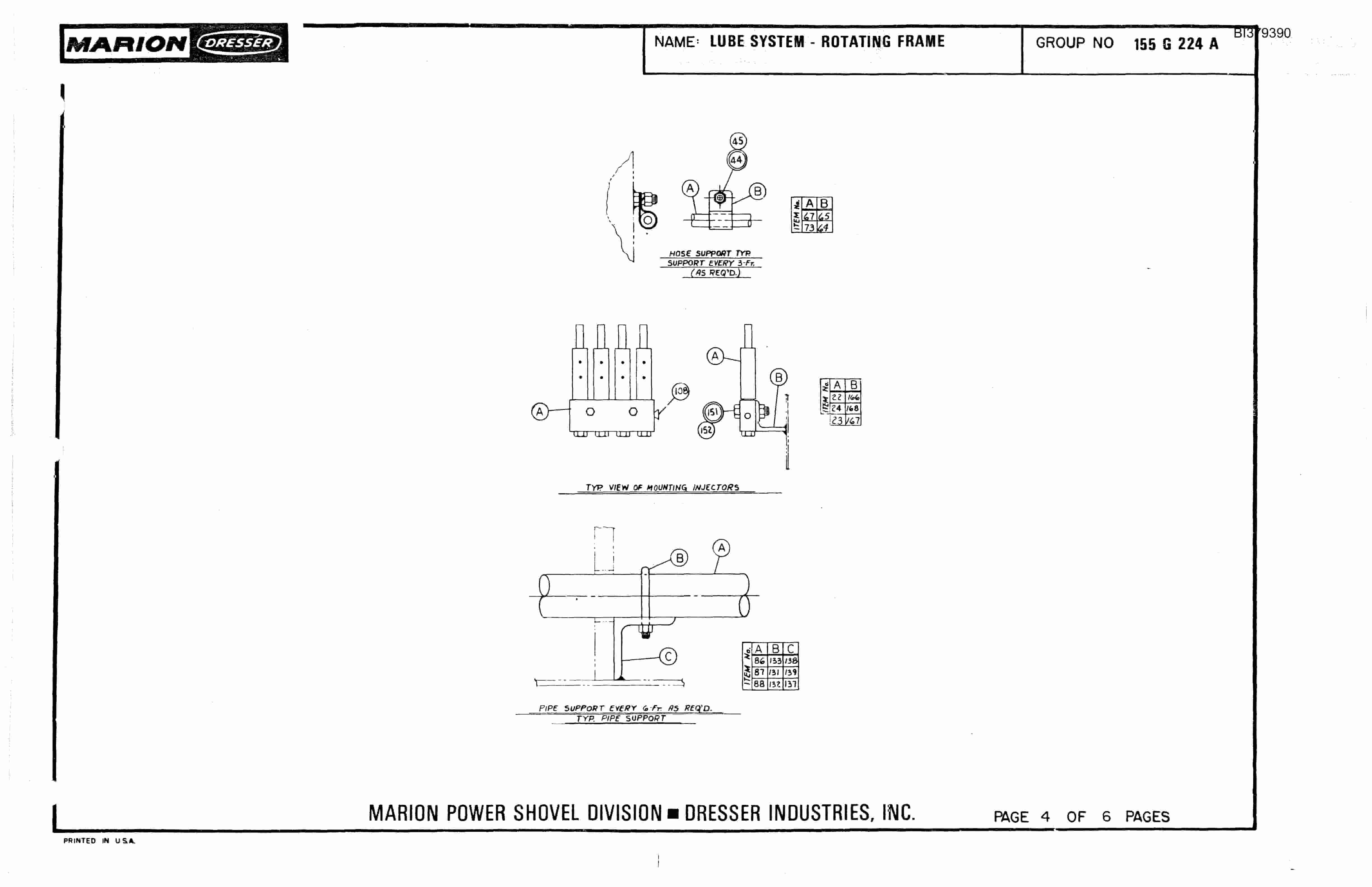 Bucyrus 7820 Walking Dragline Parts Book BI379390-2