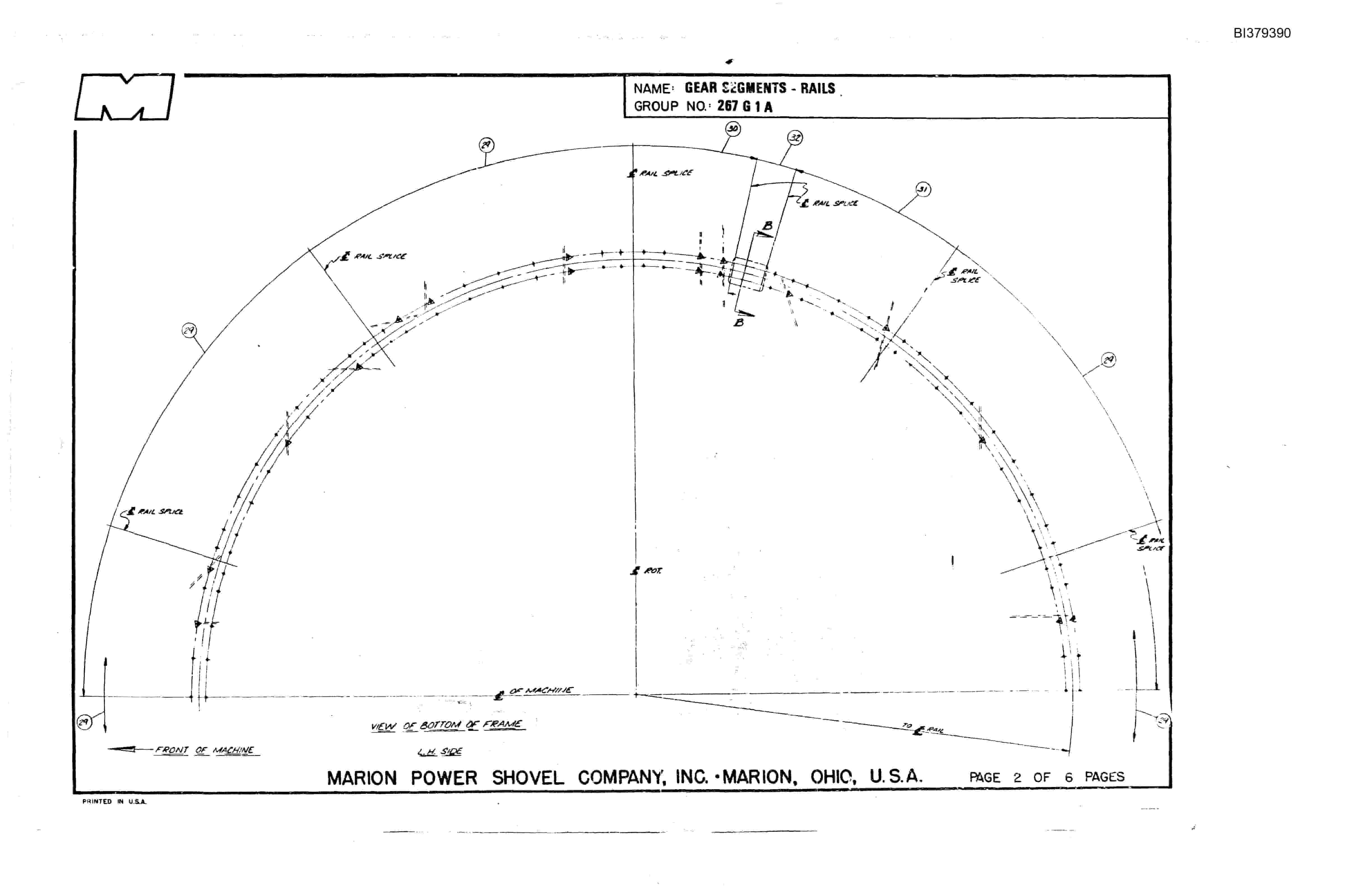 Bucyrus 7820 Walking Dragline Parts Book BI379390-4