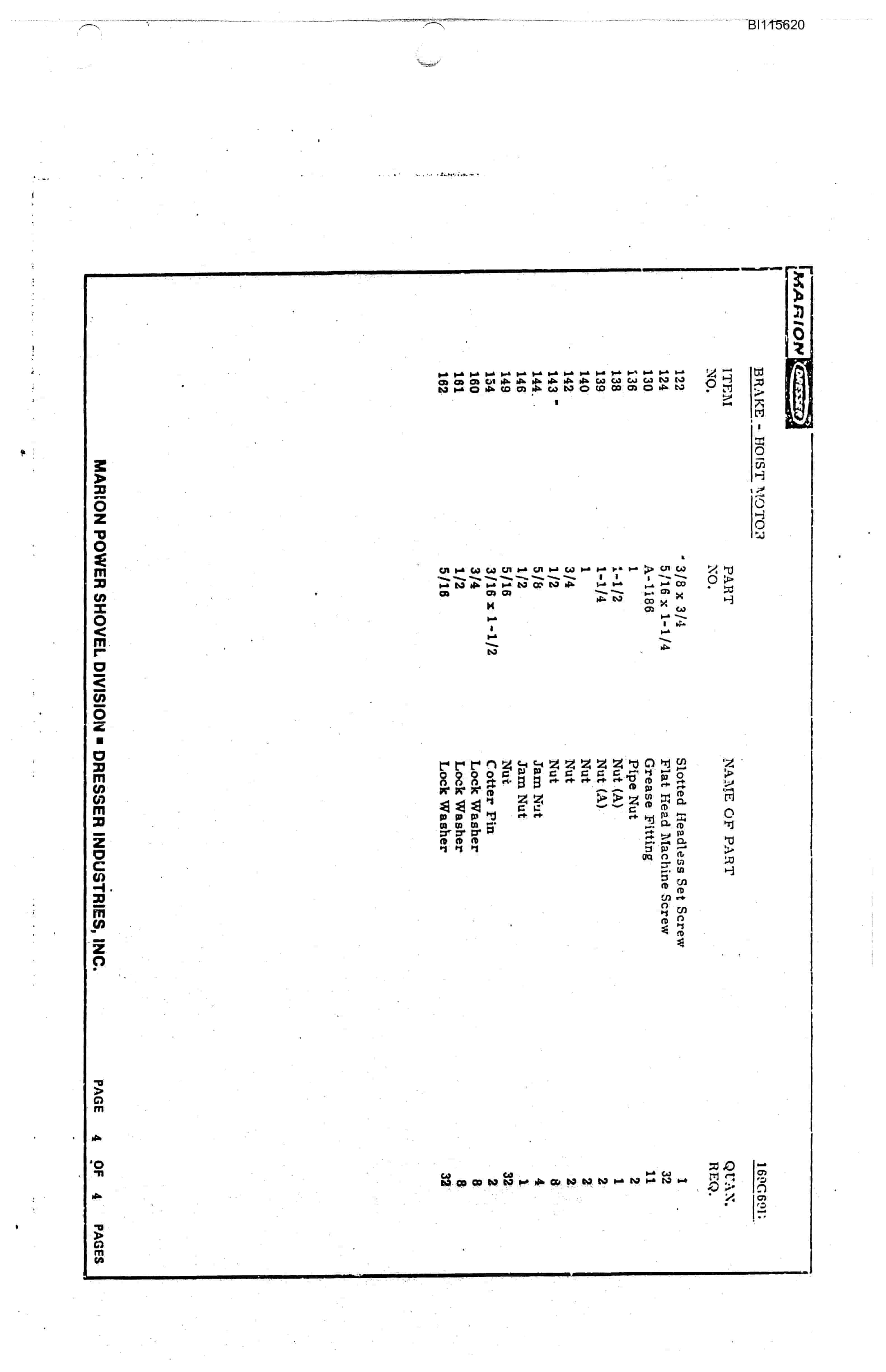 Bucyrus 7920 Technical Manual BI115620-3