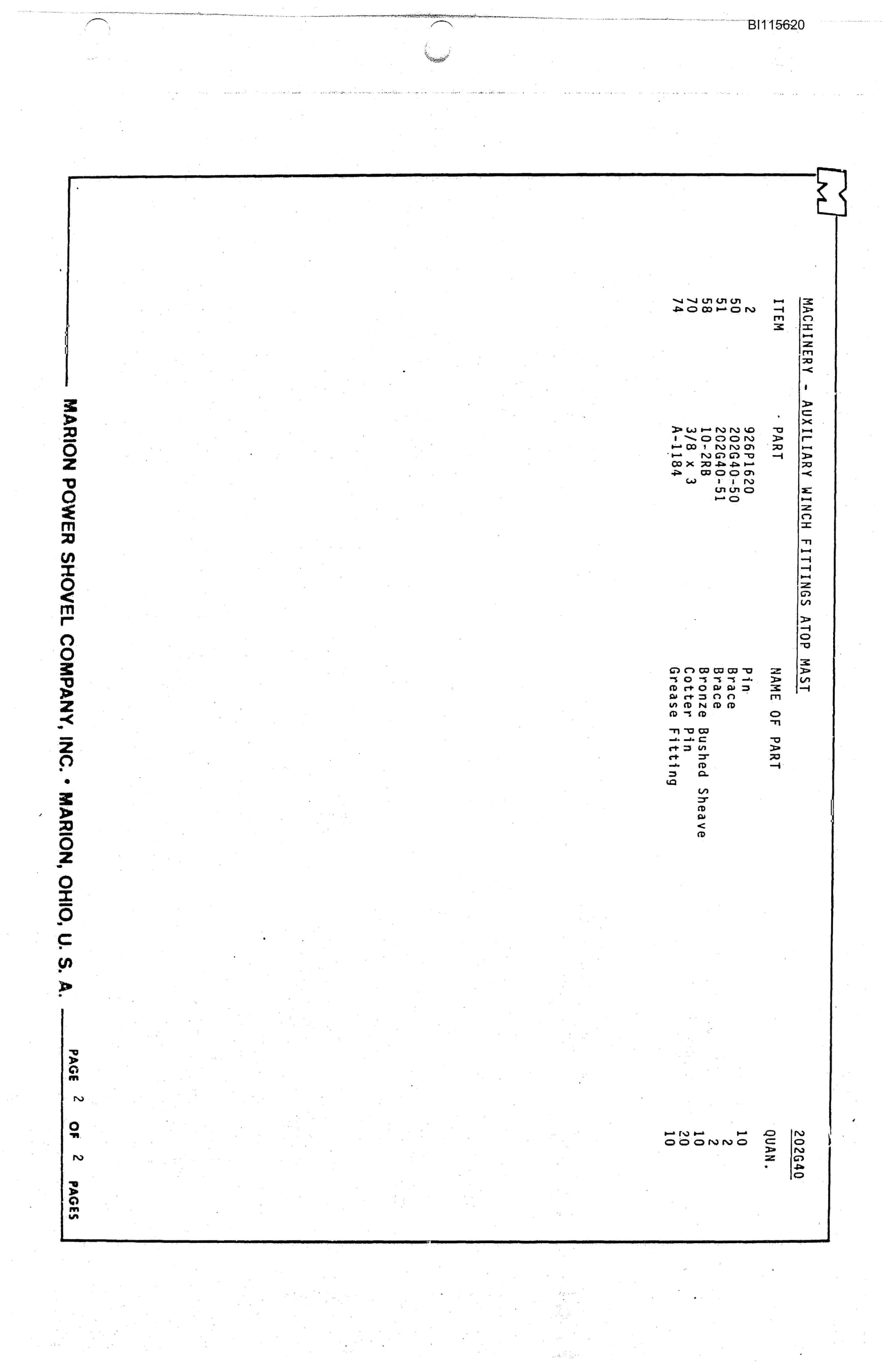 Bucyrus 7920 Technical Manual BI115620-4