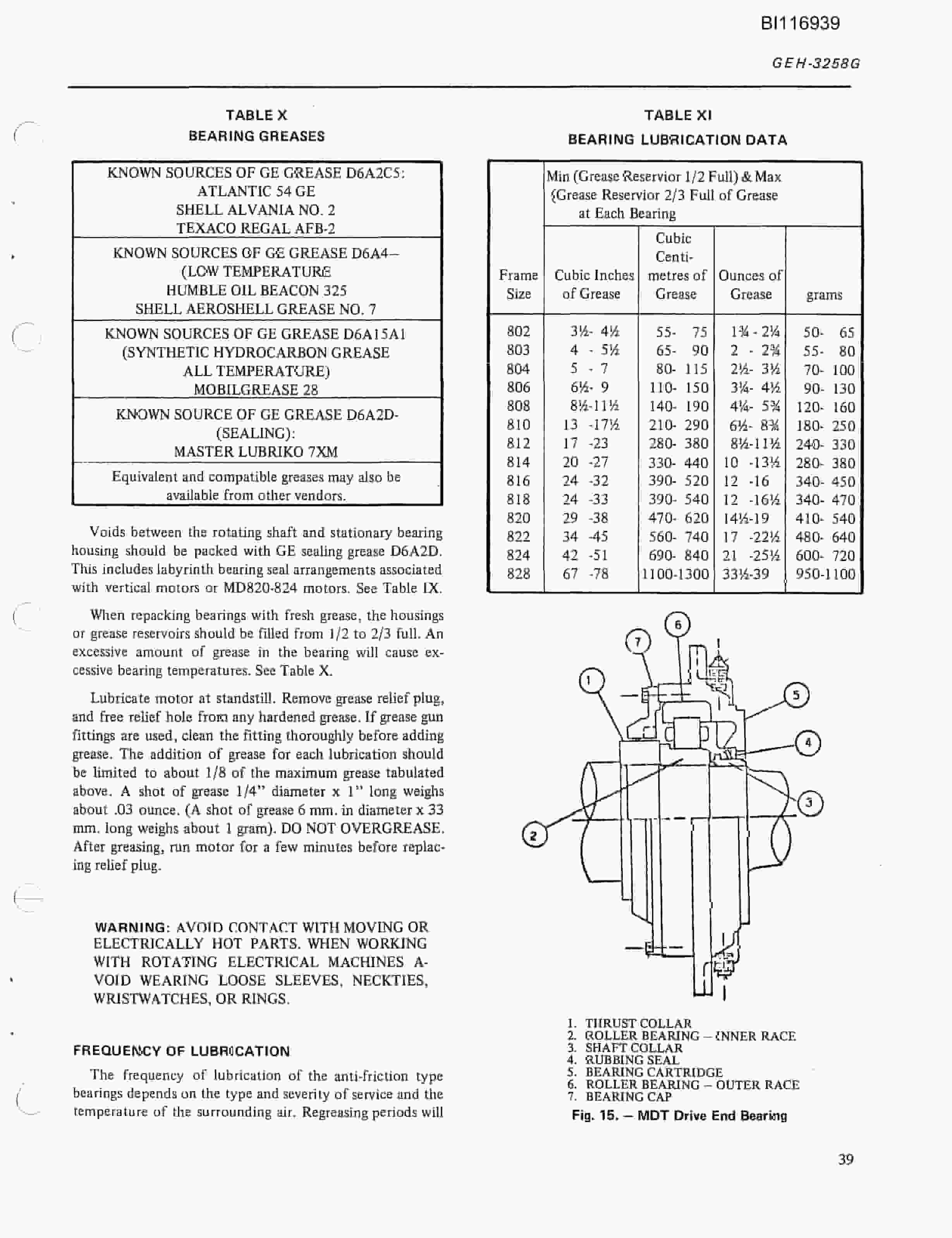 Bucyrus 8050-41A Parts Catalog BI116939-3