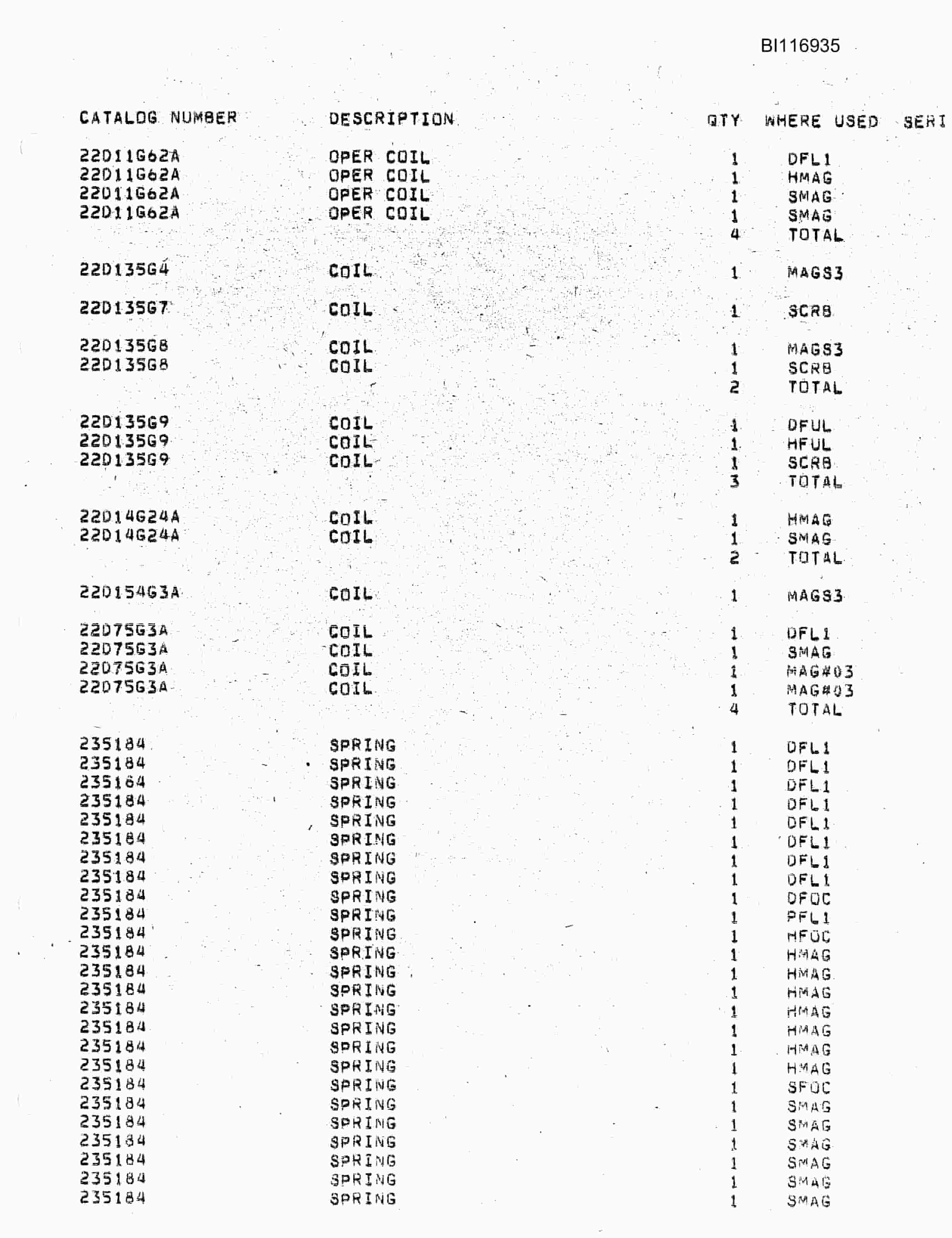 Bucyrus 8050 Electric Walking Dragline Parts Catalog BI116935-2