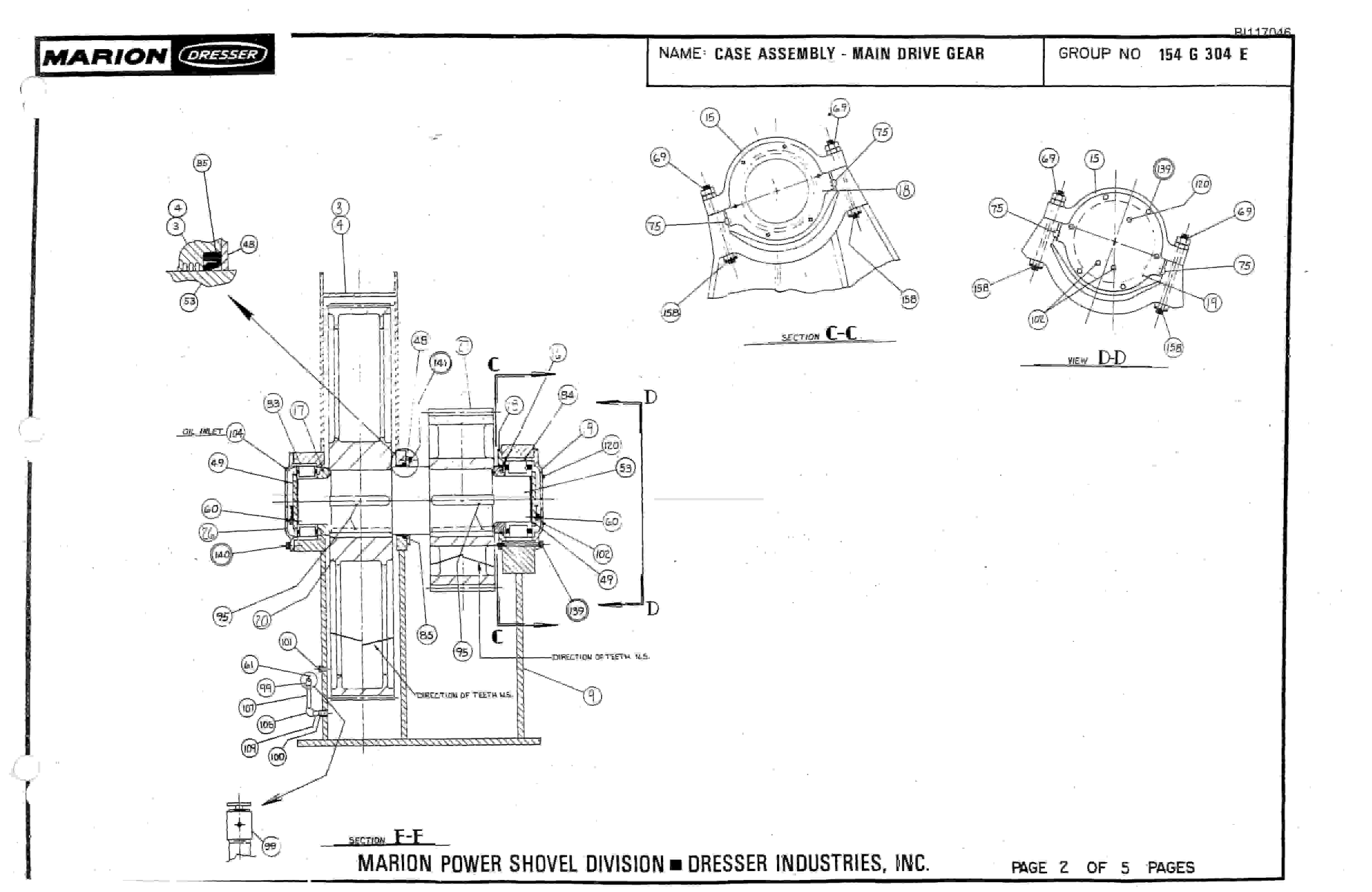 Bucyrus 8050 Parts Book BI117046-2