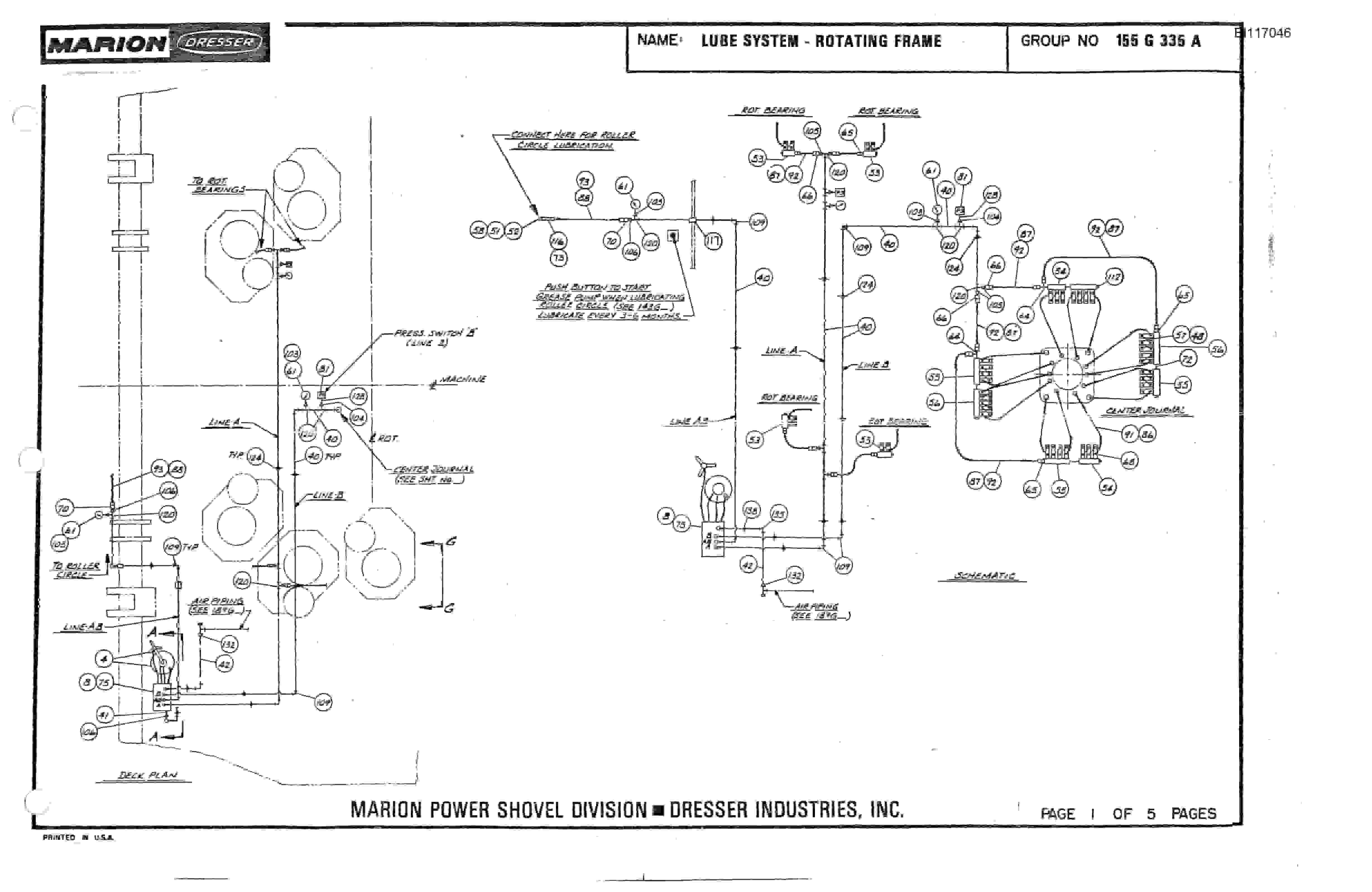 Bucyrus 8050 Parts Book BI117046-3