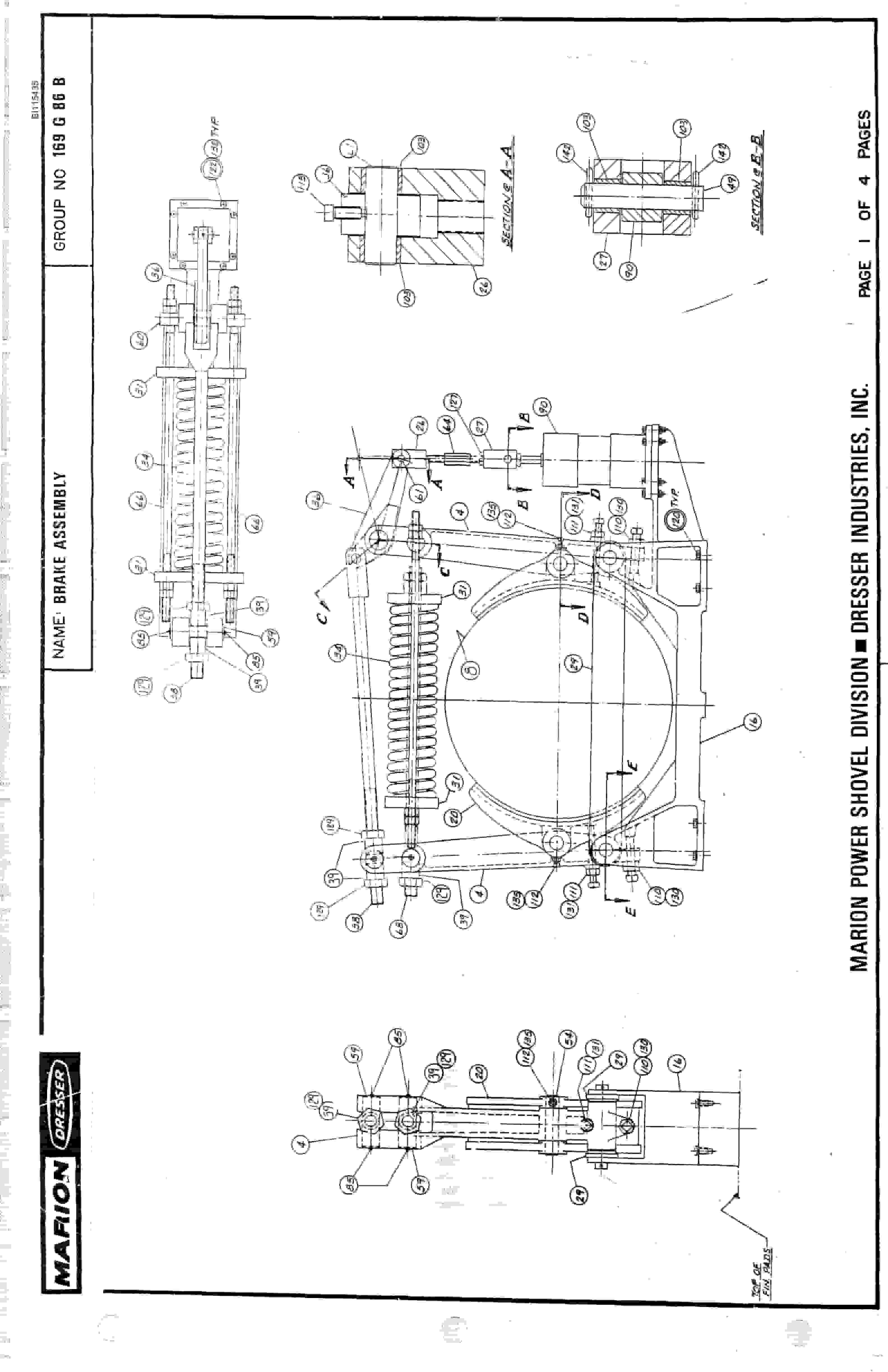 Bucyrus 8050 Parts Catalog BI115435-4