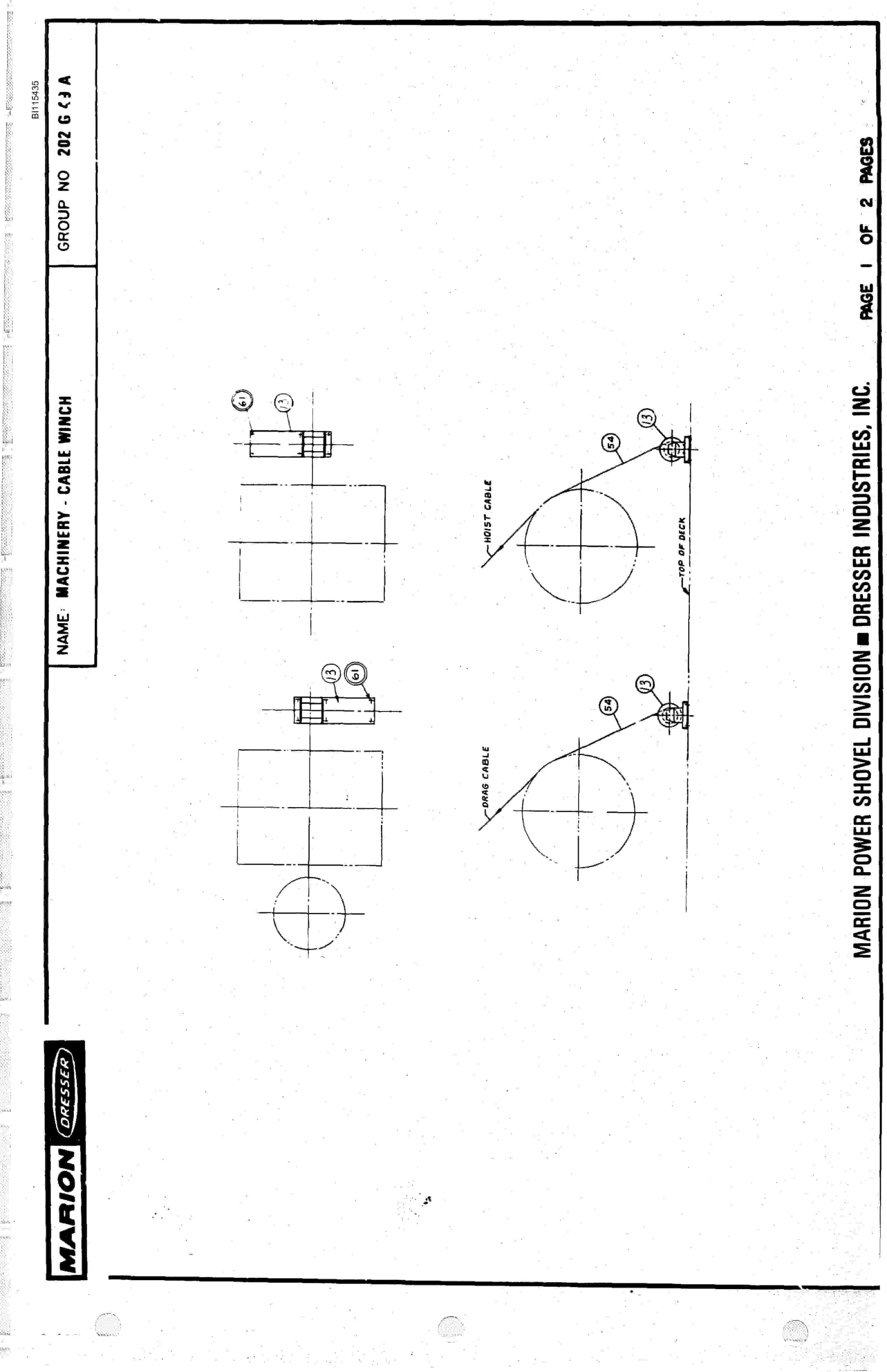 Bucyrus 8050 Parts Catalog BI115435-5