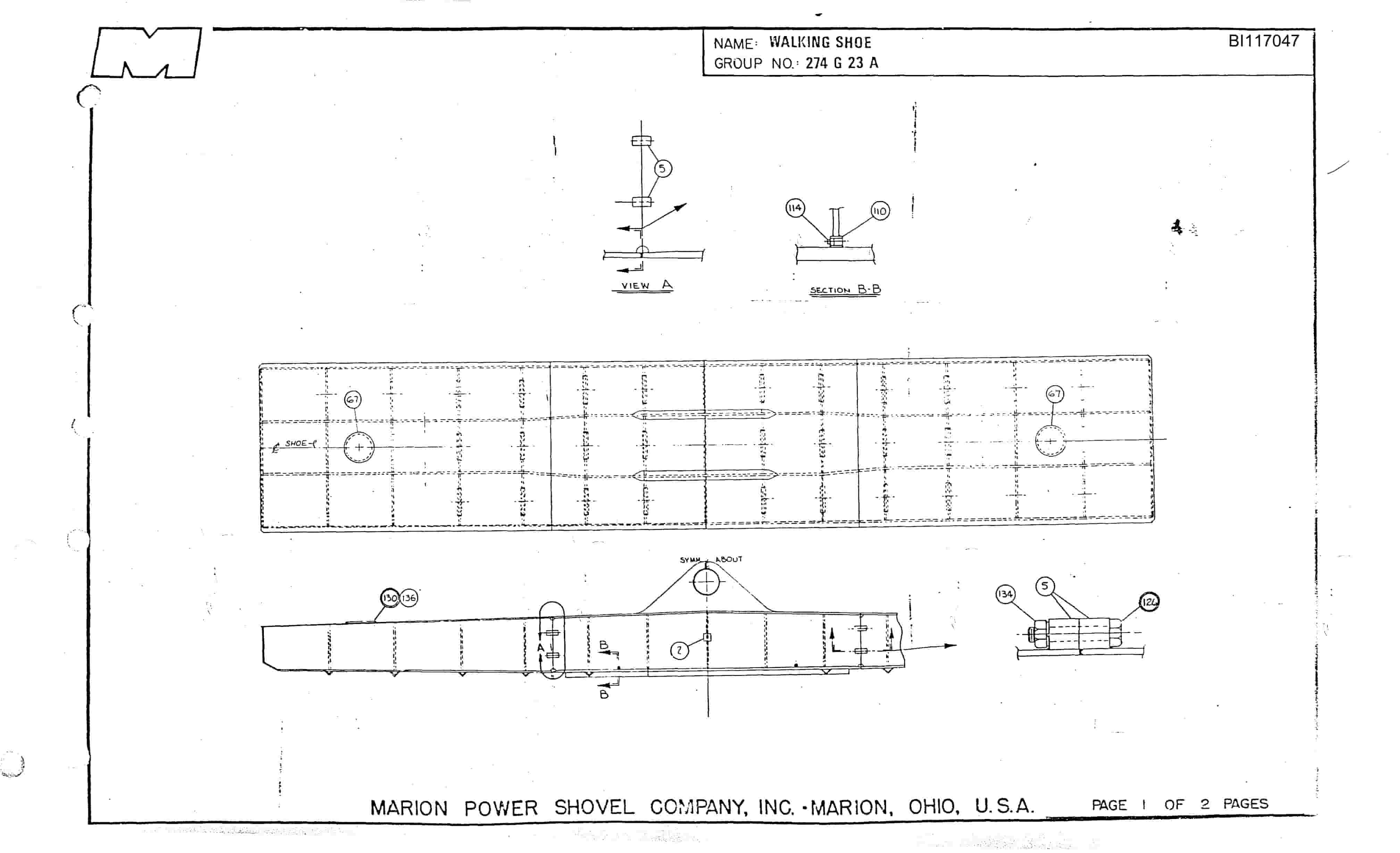 Bucyrus 8050 Repair Parts Catalog BI117047-4