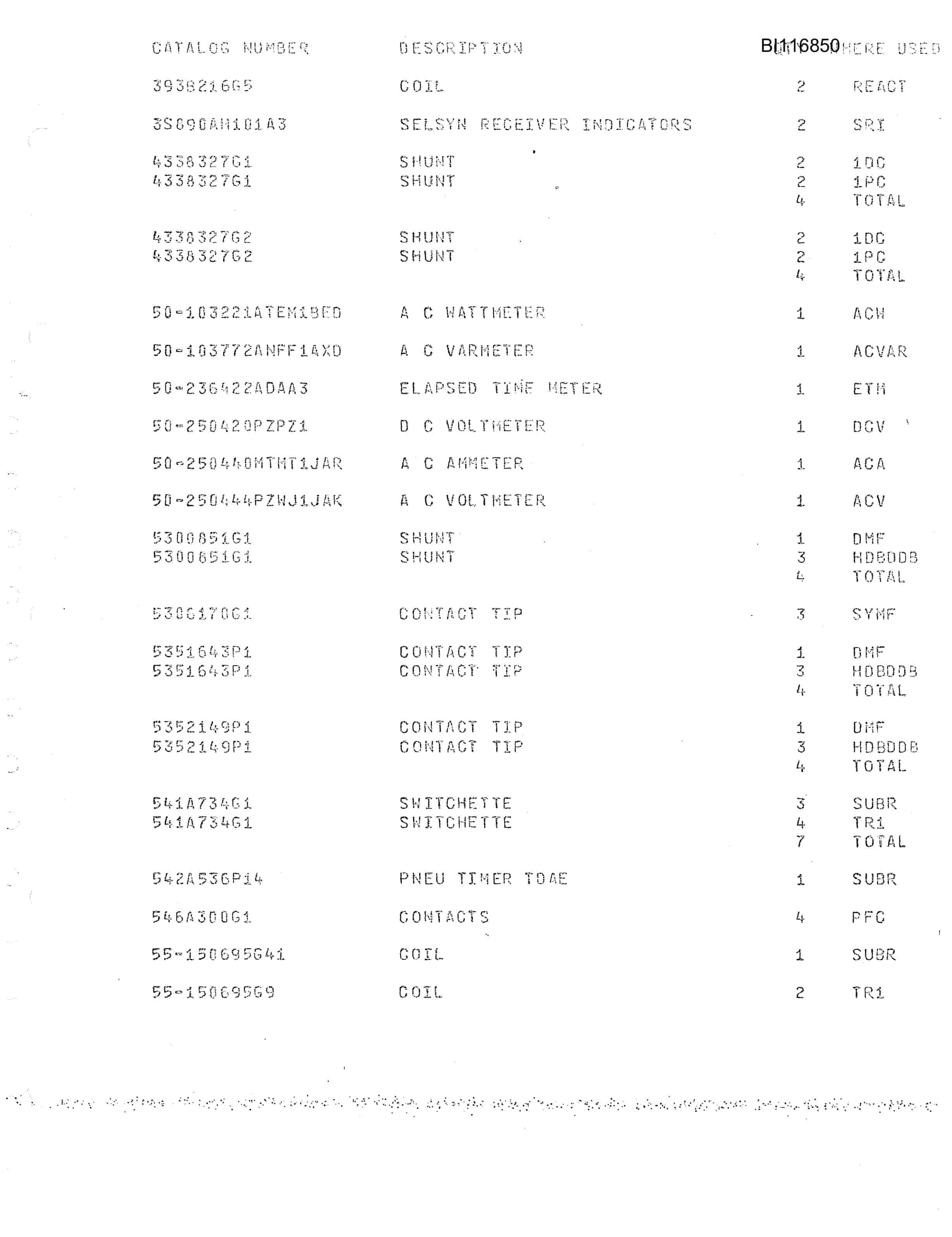 Bucyrus 8050 Shovel Parts Catalog BI116850-2