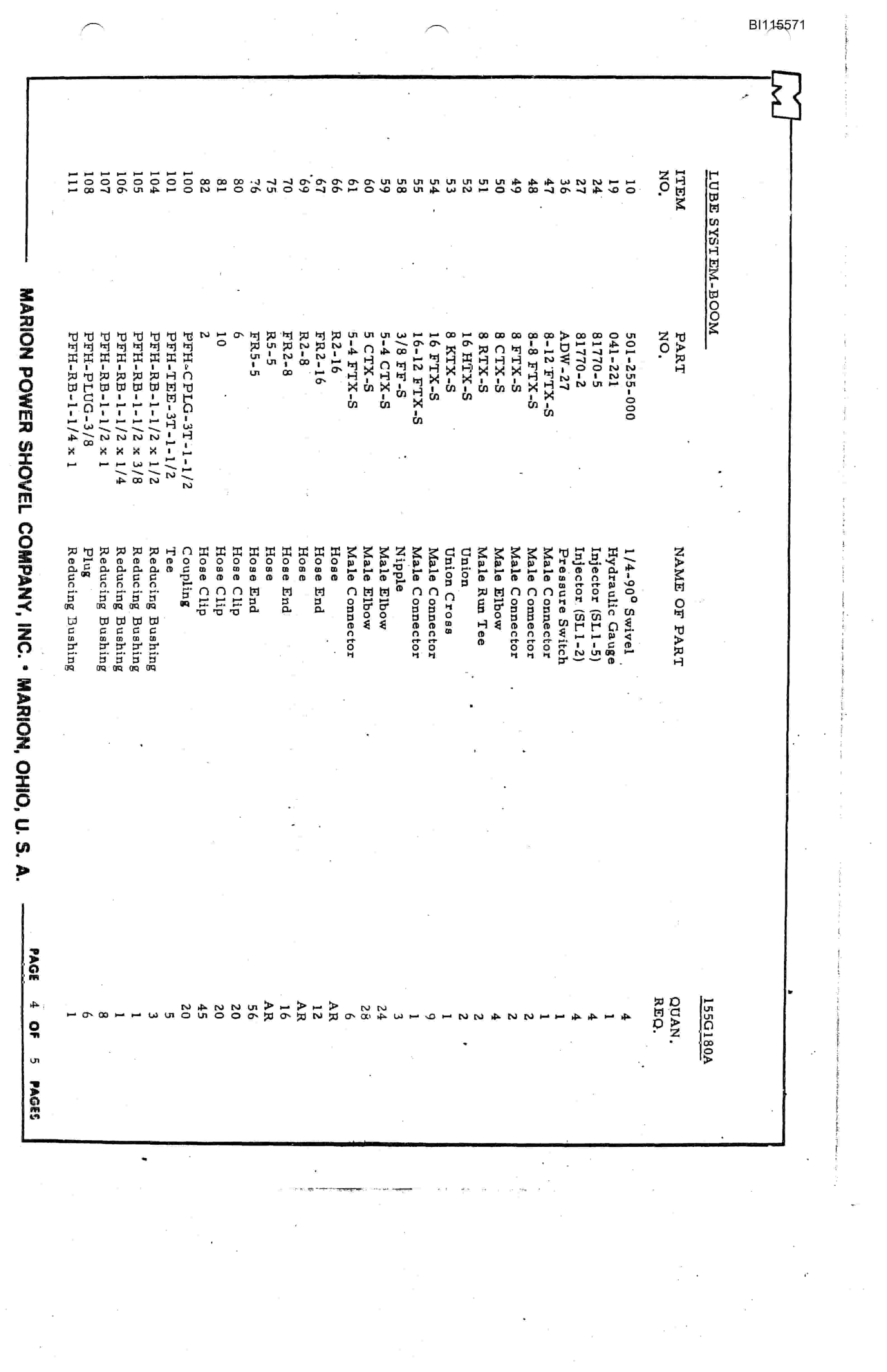 Bucyrus 8050 Technical Manual BI115571-2