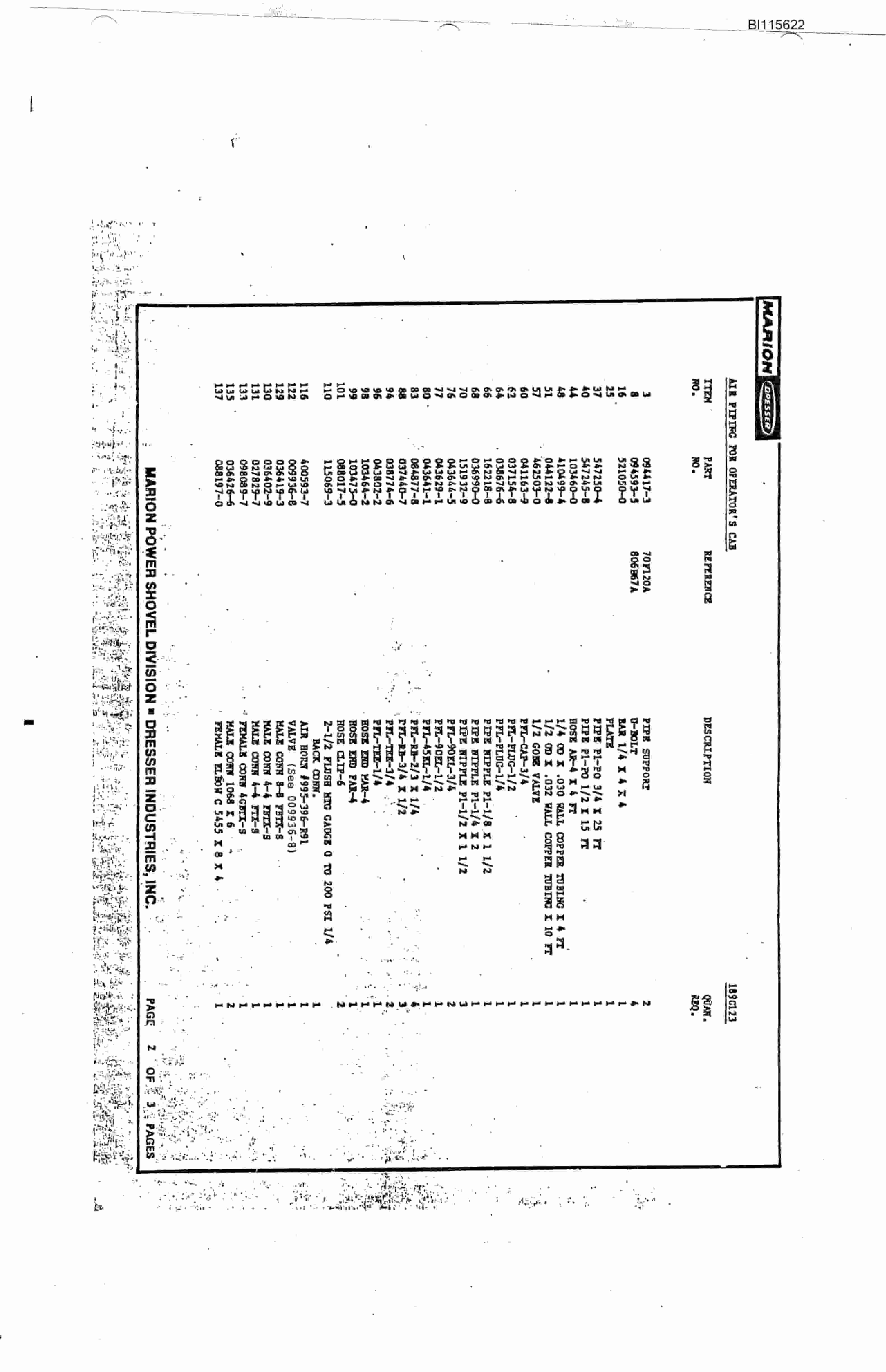 Bucyrus 8050 Technical Manual BI115622-3