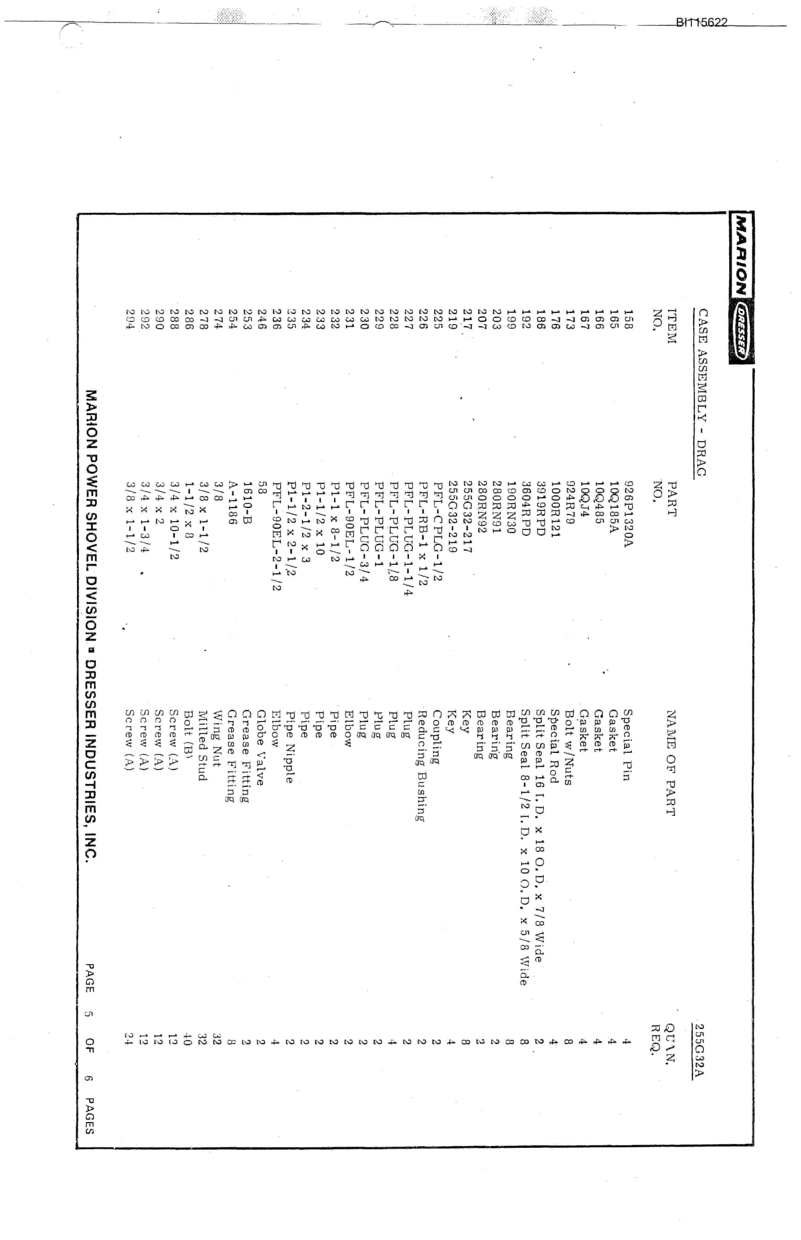 Bucyrus 8050 Technical Manual BI115622-4