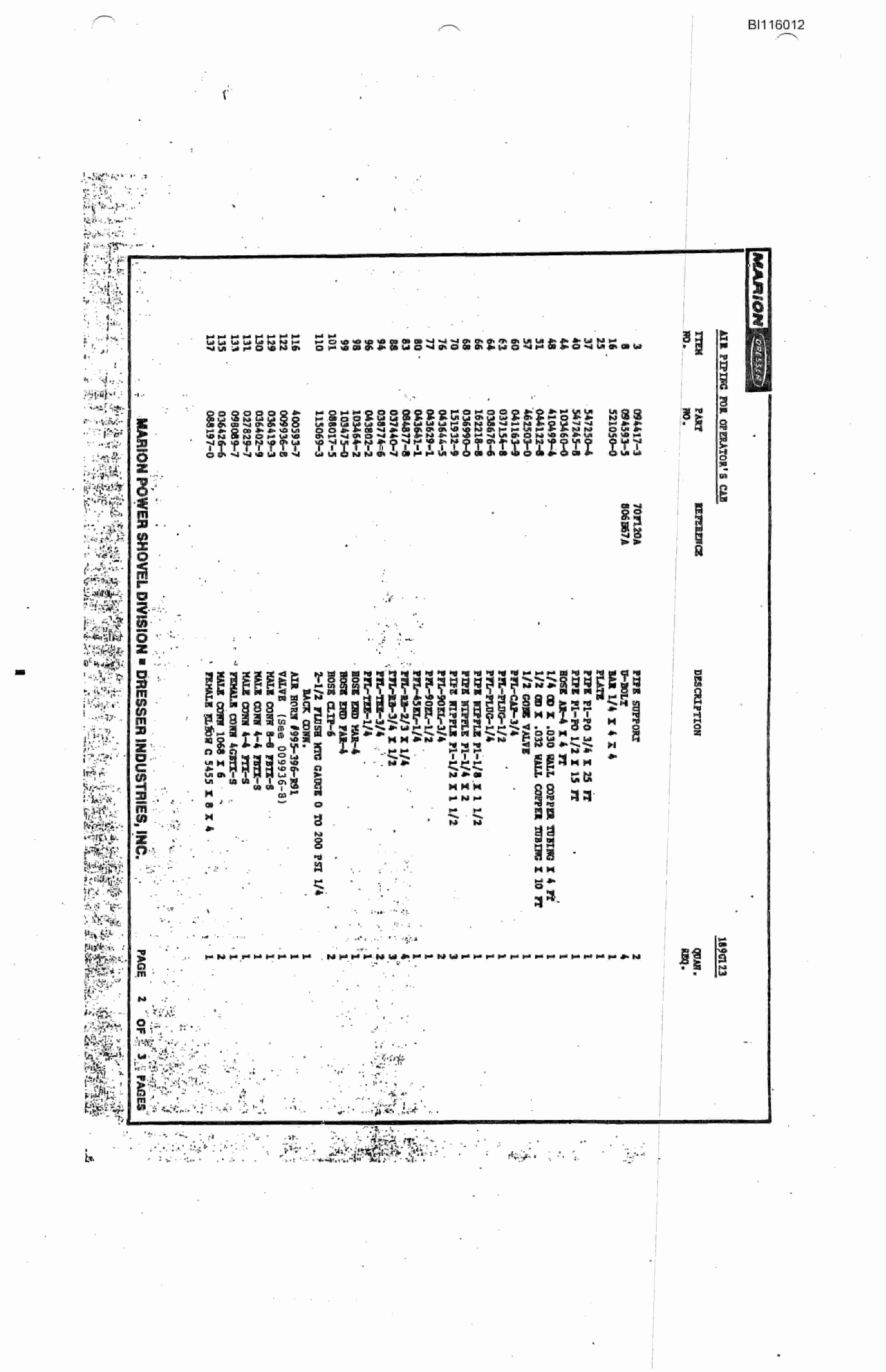 Bucyrus 8050 Technical Manual BI116012-3