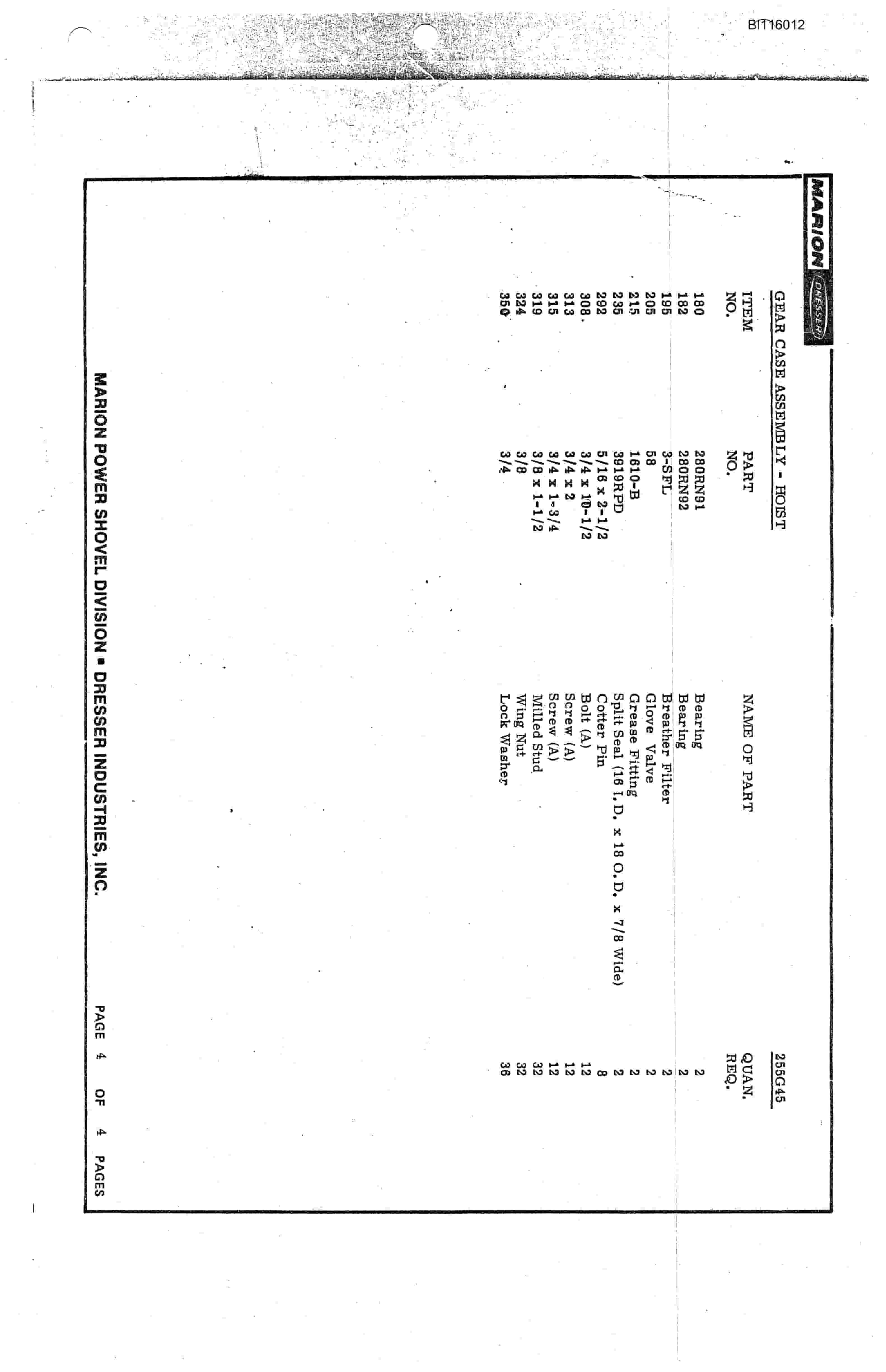 Bucyrus 8050 Technical Manual BI116012-4