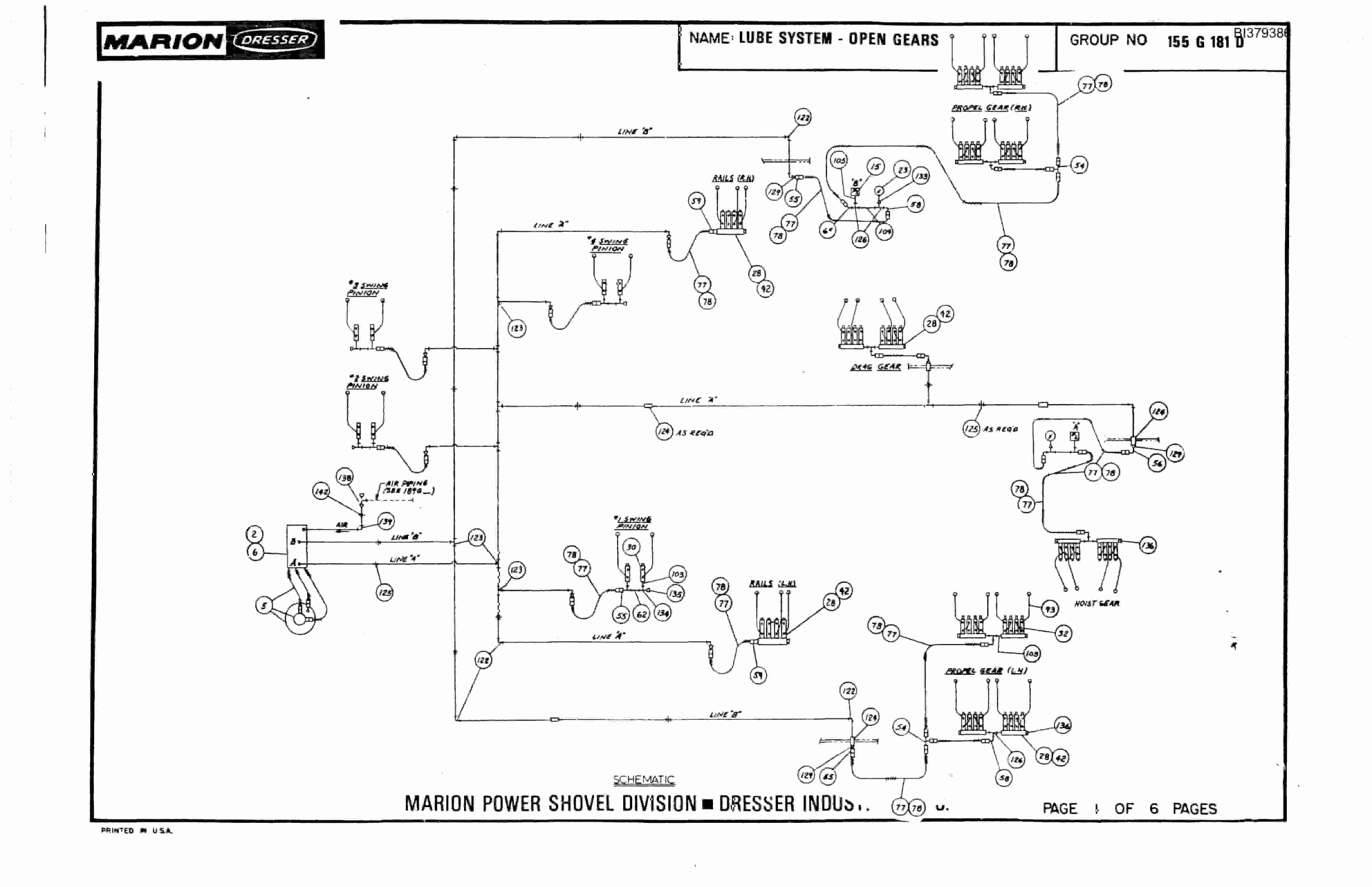 Bucyrus 8050 Walking Dragline Parts Book BI379386-2