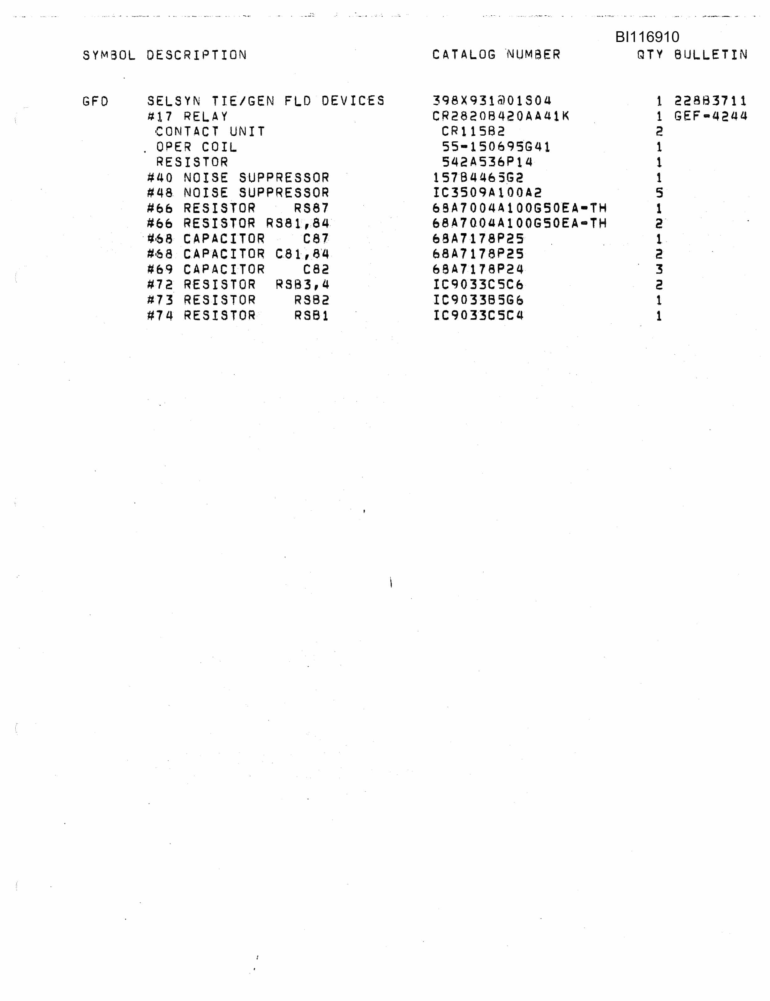 Bucyrus 8050 Walking Dragline Parts Catalog BI116910 Vol 2-4