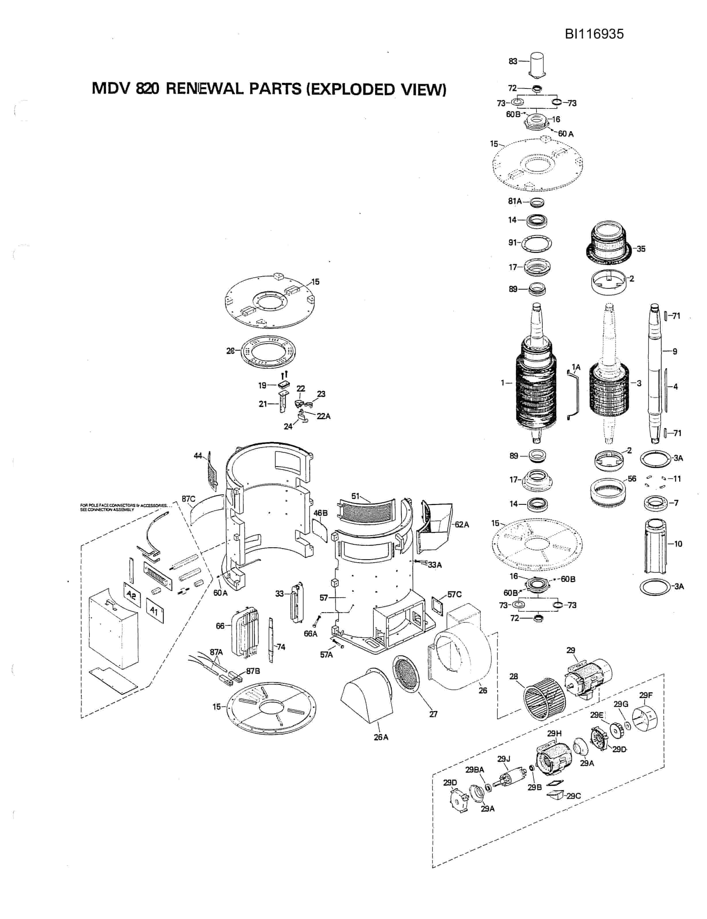Bucyrus 8050 Walking Dragline Parts Catalog BI116935-2