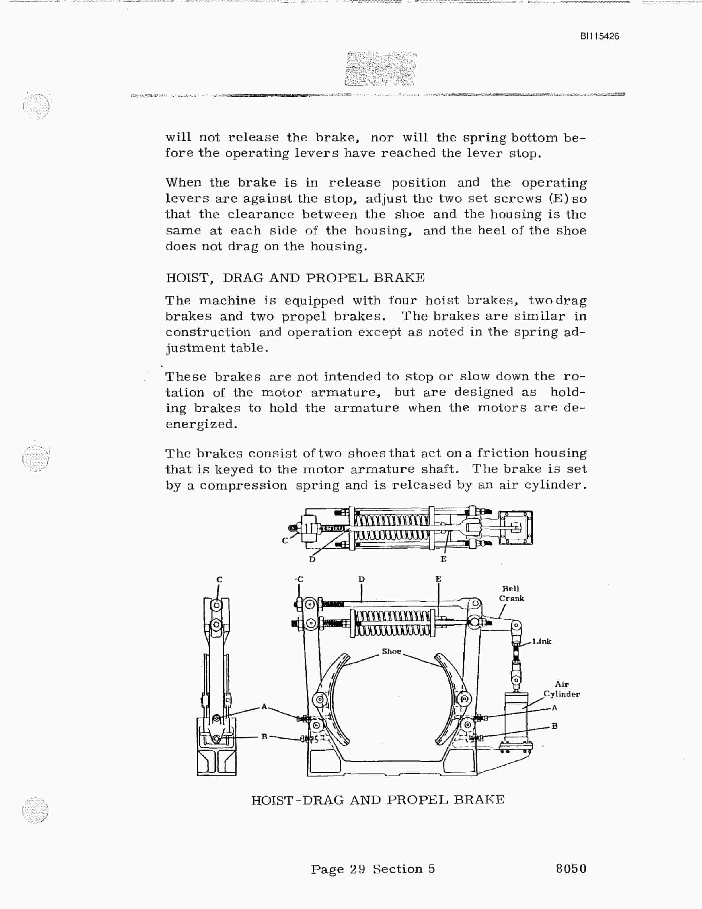 Bucyrus 8050 Walking Dragline Technical Manual BI115426-3