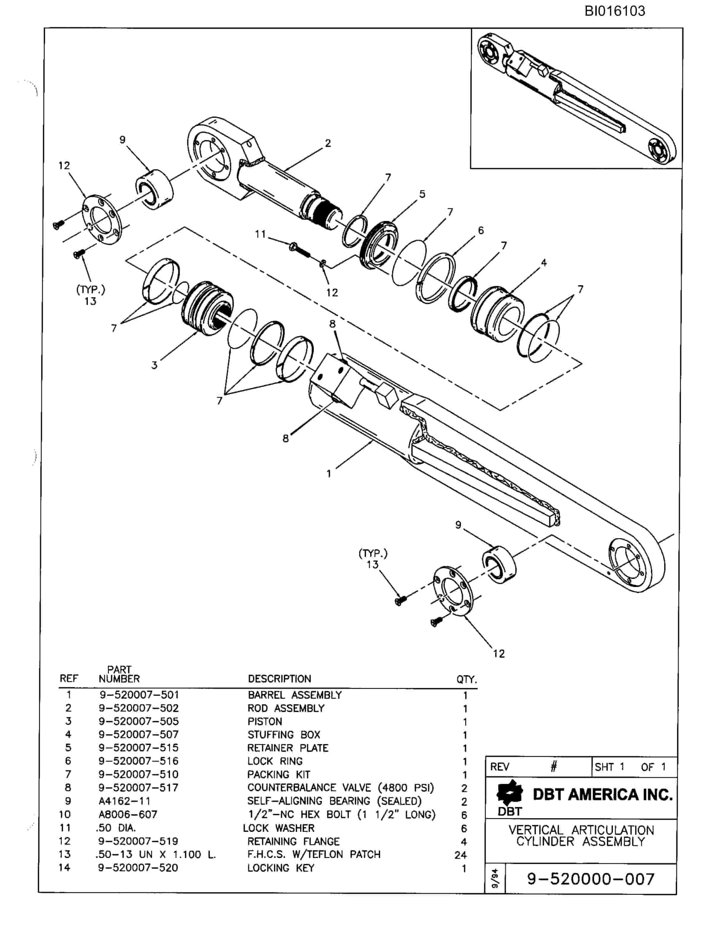 Bucyrus 810A Parts Catalog BI016103-5