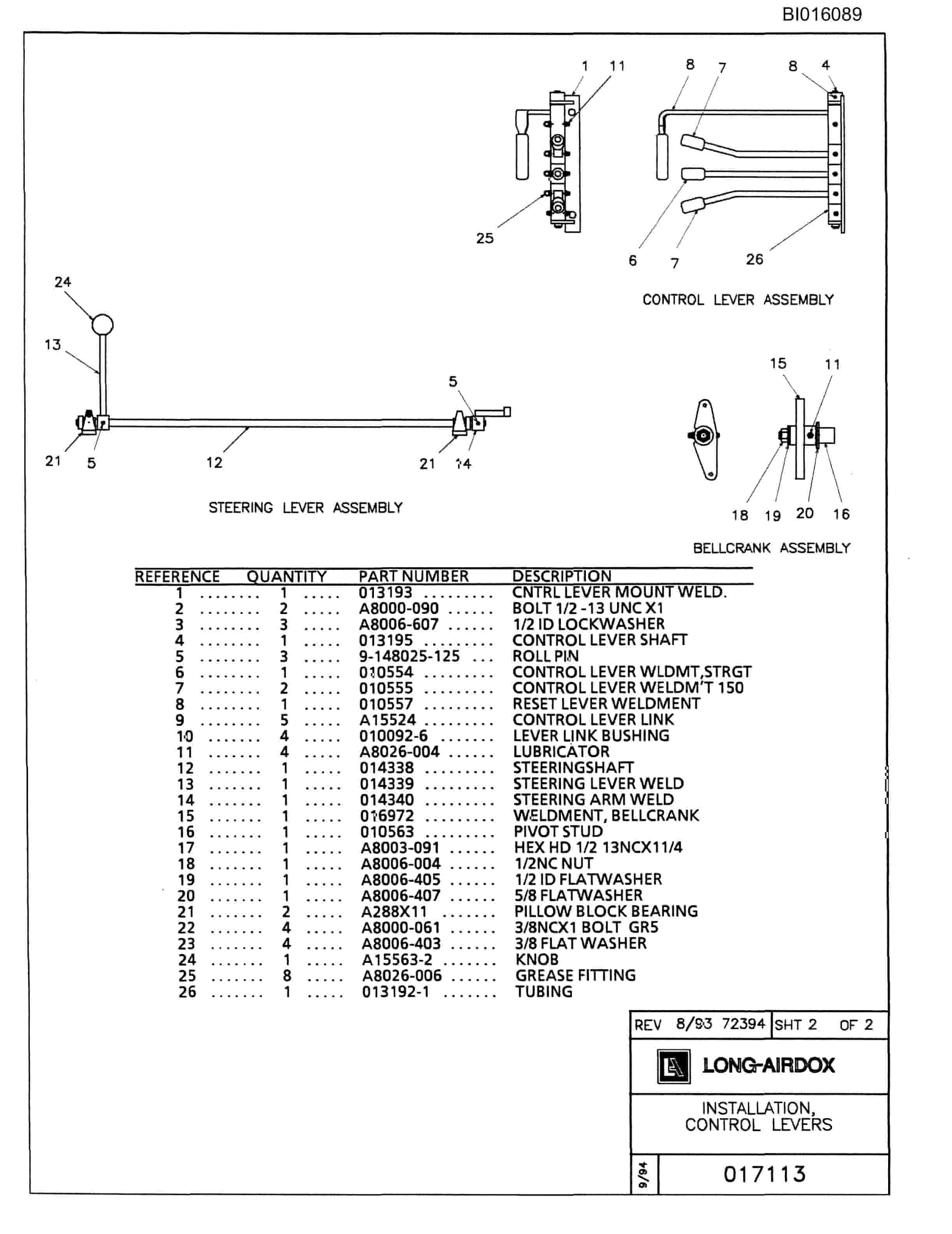 Bucyrus 810B Parts Catalog BI016089-3