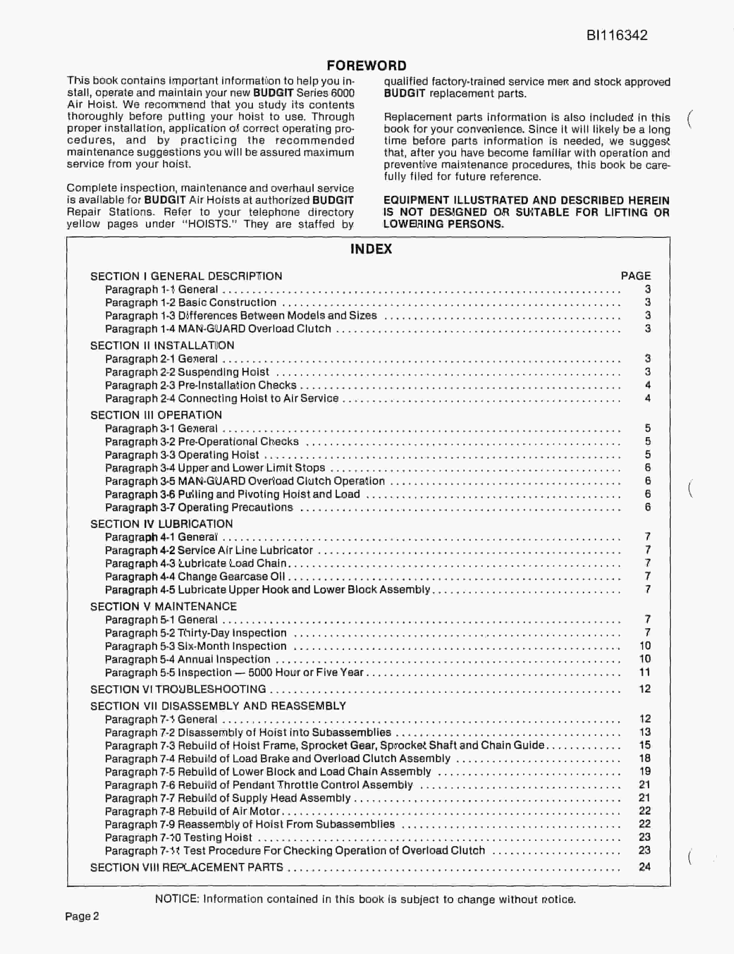 Bucyrus 8200-80 Parts Catalog BI116342-4